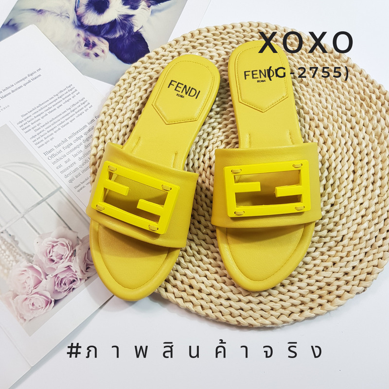 Fendi Sandals แตะฉลุโลโก้ งานชนช้อป งานจริงสวยมาก แอดมินบอกเลยต้องมี แมทส์ชุดง่าย น้ำกนักเบา