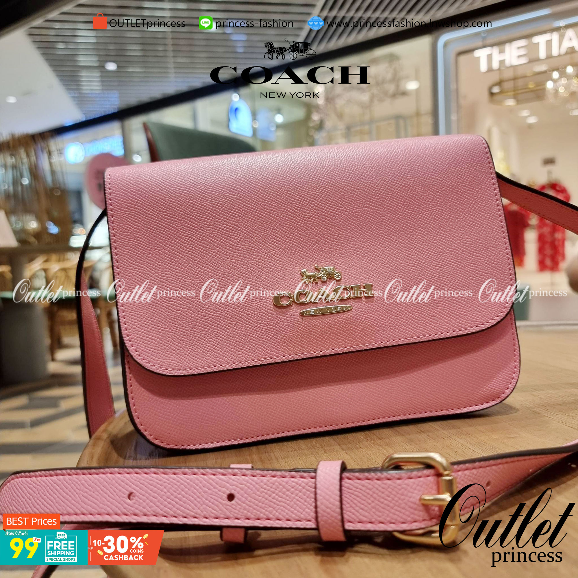COACH C5632 BRYNN FLAP CROSSBODY แซ่บที่สุด ใหม่ที่สุด!! คอลเลคชั่นใหม่!! มองยังไงก็หลงรักละสายตาไม่ไหว กระเป๋าสะพายข้างลุคไฮน์ ที่ดีไซน์ออกมาได้ปัง และดูแพงมากๆ ด้วยดีเทลคลาสสิค รูปทรงใช้งานง่าย เรียบๆแต่มีดีเทล วัสดุหนัง crossgrain สวยคม!!! เปิด-ปิดด้วย