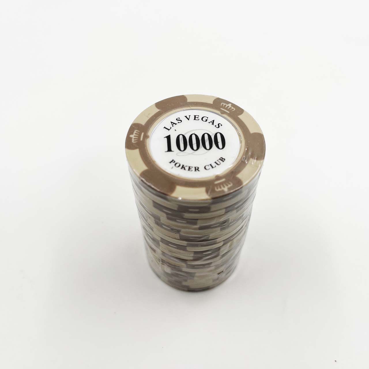 ชิปโป๊กเกอร์เกรดพรีเมี่ยมซื้อแบบแยกเหรียญ น้ำหนักขนาดมาตรฐานลาย Lasvegas (แบรนด์ Poker Club)