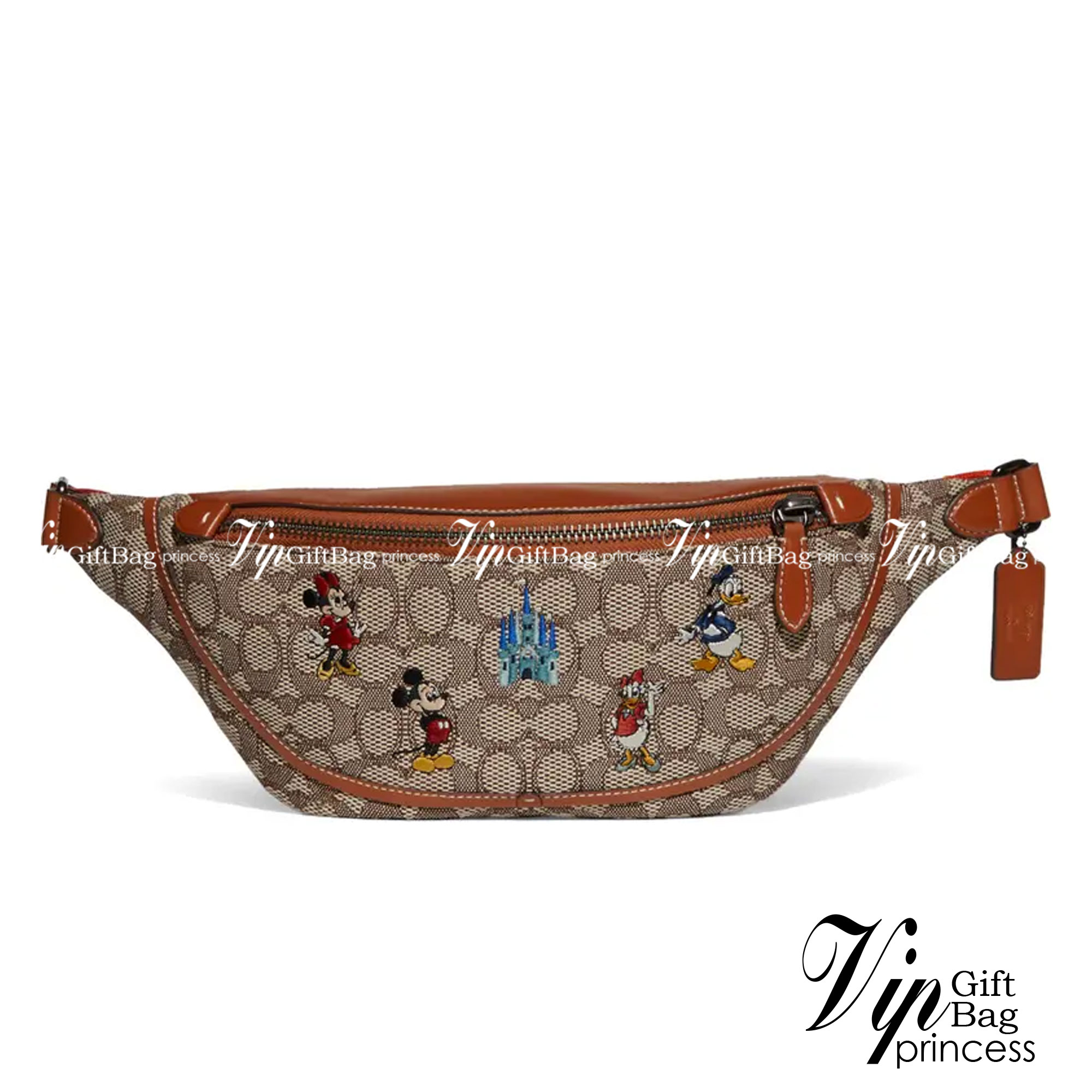 การ์ตูนน่ารักๆ งานปักเน้นๆ สวยงามมากๆค่ะ COACH X DISNEY LEAGUE BELT BAG IN SIGNATURE TEXTILE JACQUARD WITH MICKEY MOUSE AND FRIEND EMBROIDERY ((C8491)) 🌍พร้อมส่งค่ะ! ใช้ได้ทั้งหญิงและชาย