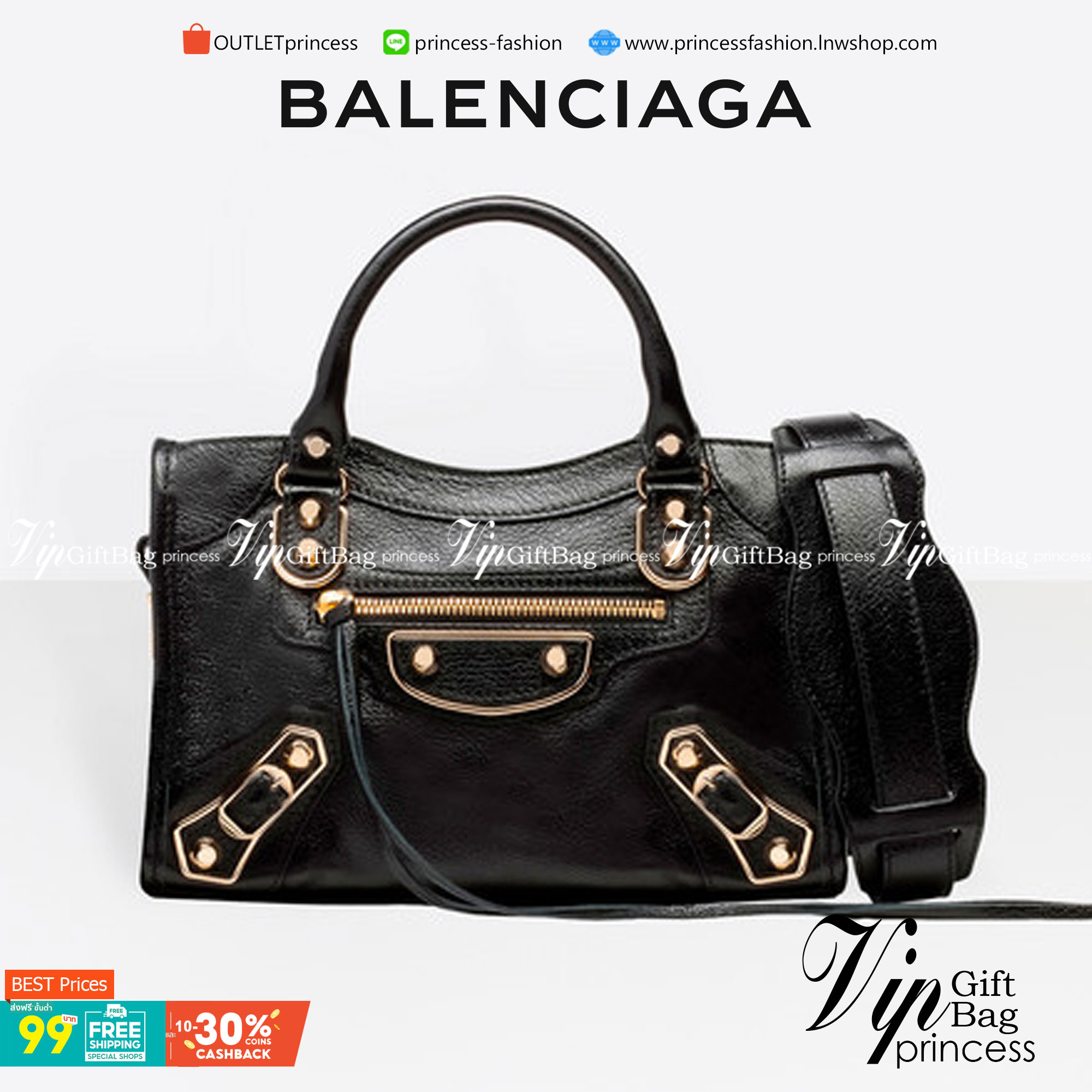 VIP 】หนังแท้ BALENCIAGA Classic City Mini Shoulder Bag พร้อมส่งที่ไทย