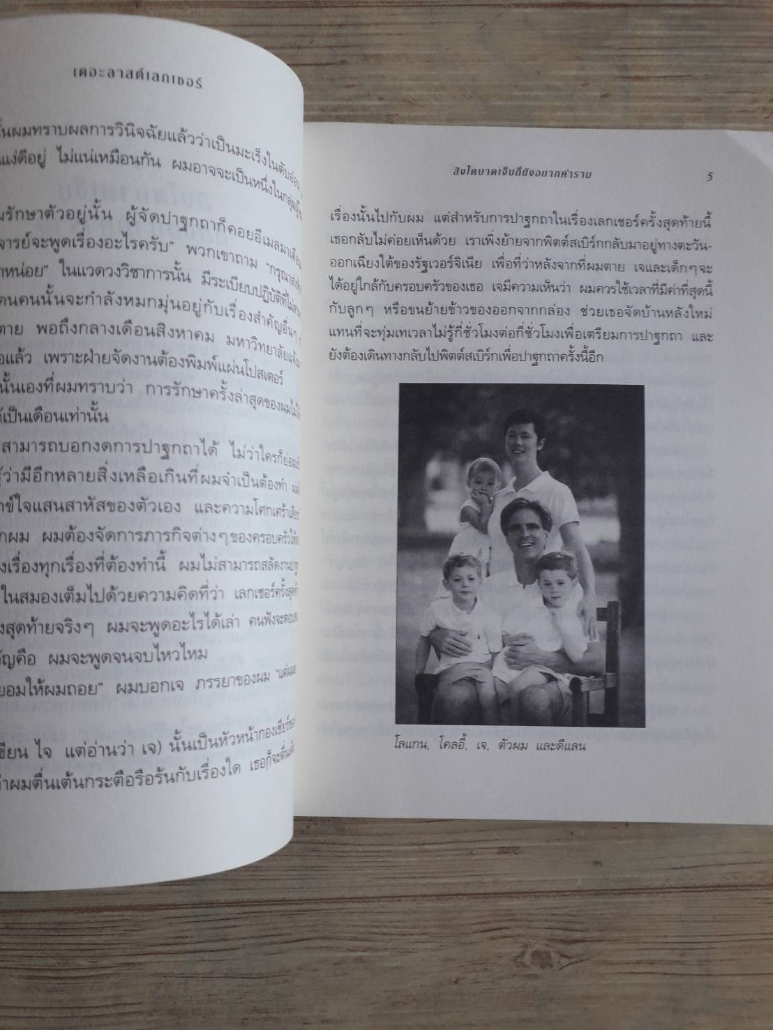 เดอะ ลาสต์เลกเชอร์ (The Last Lecture) พิมพ์ครั้งที่ 21 แรนดี เพาซ์ และ เจฟฟรีย์ ชาสโลว์ เขียน วนิษา เรซ แปล