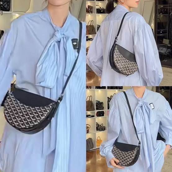 ORI หนังแท้ | GOYARD Hirondelle Bag กระเป๋าสะพายทรงครึ่งวงกลม ใข้งานได้หลายแบบทั้งในสไตล์ลําลอง