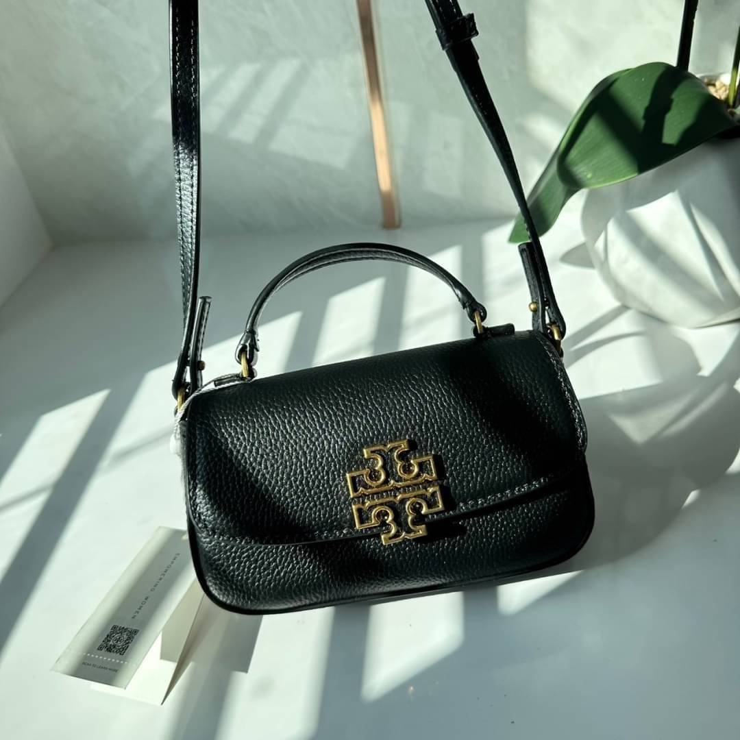 Tory Burch Britten Mini Top Handle Crossbody Bag กระเป๋าสะพายใบเล็กดีไซน์เรียบหรู เกรดออริ สลับแท้ 1:1 ใช้งานต่างประเทศได้