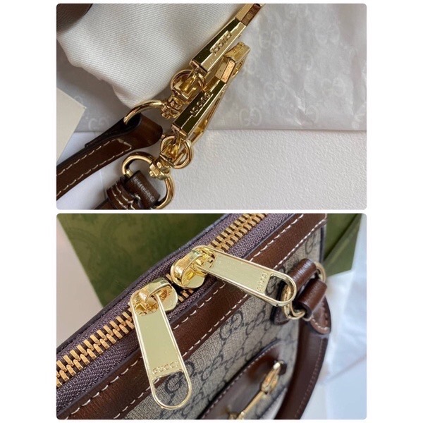Gucci Horsebit 1955 mini top handle bag / Gucci Horsebit 1955 mini Tote bag กระเป๋าสะพายกุชชี่ รุ่นใหม่ สีใหม่ งานซิปคู่อะไหล่สีทอง มาพร้อมสายสะพายยาวถอดออกถือได้ งานสวยเป๊ะ ปั๊มทุกจุด ราคาสุดคุ้ม ภาพถ่ายจากงานขายจริง ใช้งานต่างประเทศได้