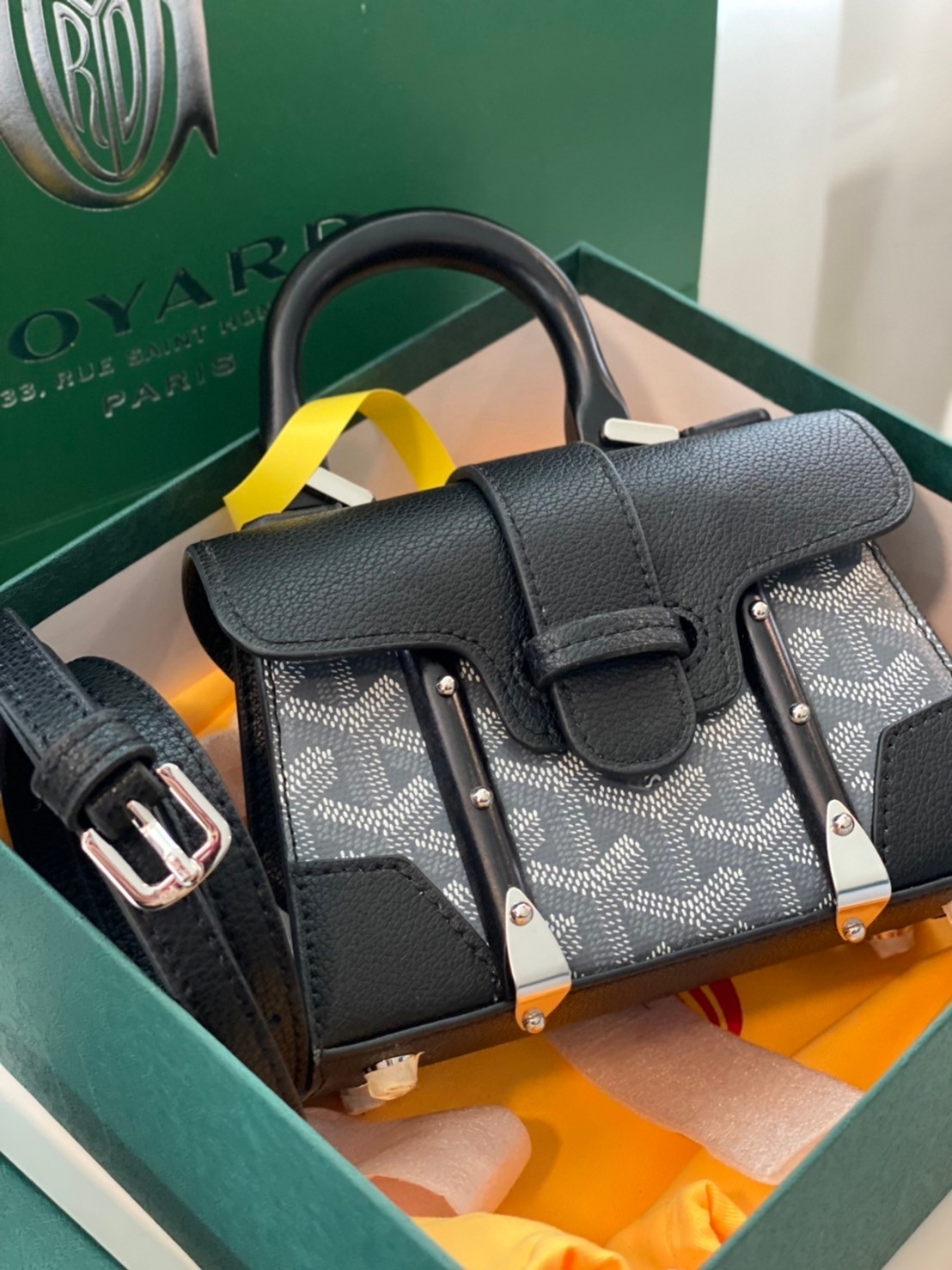 GOYARD SAIGON SIZE MINI 15cm เกรดท็อปออริเทียบแท้ ใช้สลับแท้ได้ ใช้งานต่างประเทศได้ Box set
