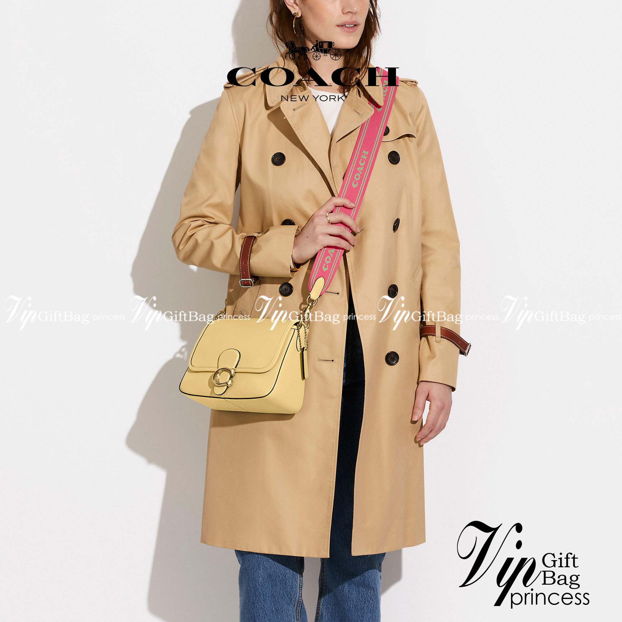 COACH SOFT TABBY SHOULDER BAG IN COLORBLOCK พร้อมส่งที่ไทย มาพร้อมสายสะพายยาว 2 เส้น เปลี่ยนใช้งานได้หลากหลายสไตล์ แค่สายก็คุ้มมากแล้วค่าาา