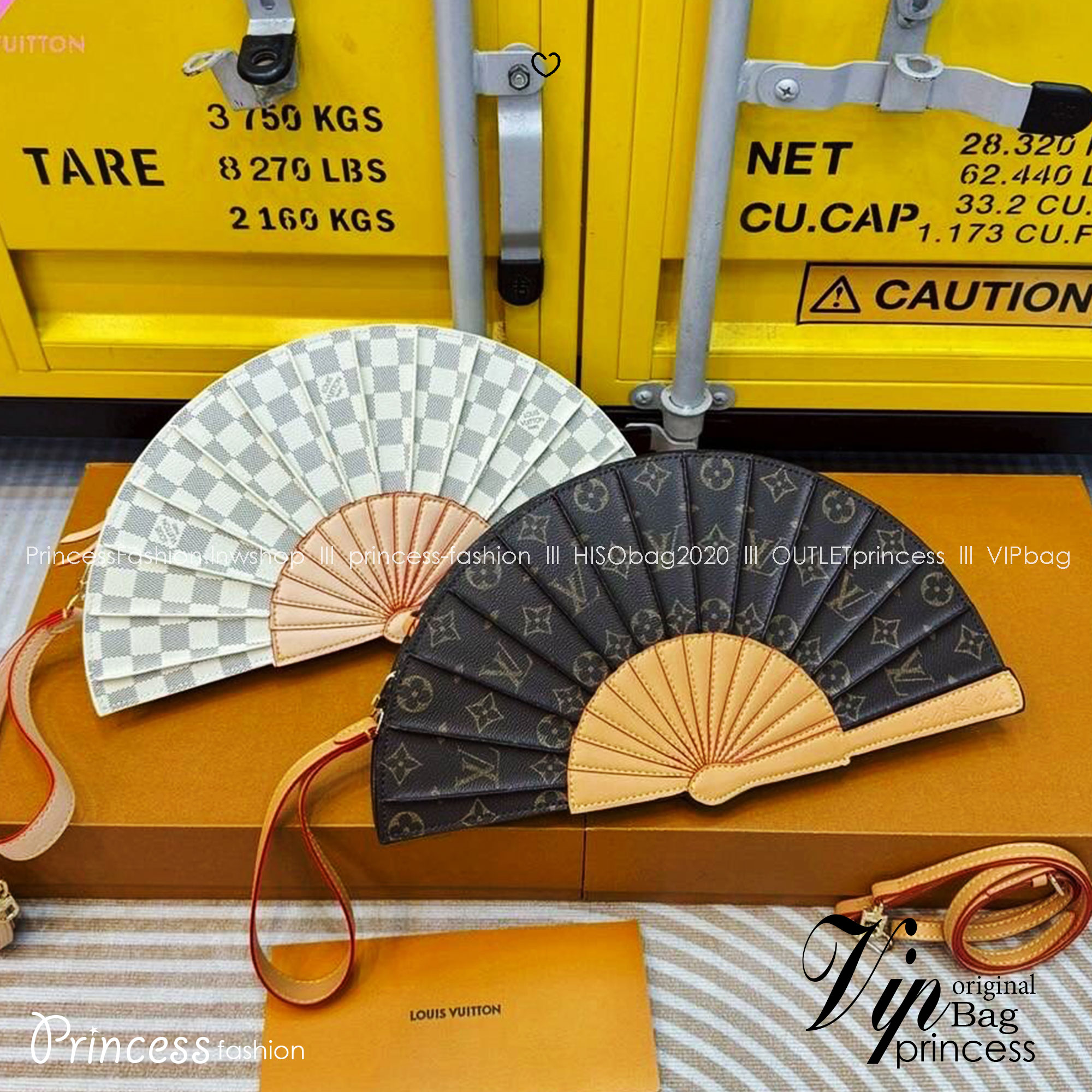 LV Fan Clutch Bag กระเป๋าทรงคลัชรูปทรงคล้ายพัดพับได้ ดีไซน์น่ารักสดใส ใหม่ล่าสุด โดดเด่นไม่เหมือนใคร