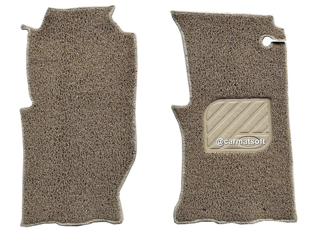 พรมดักฝุ่นไวนิล MITSUBISHI TRITON 4ประตู 2024 พรมดักฝุ่นในรถ สีครีม หนานุ่ม เข้ารูป 5ชิ้น