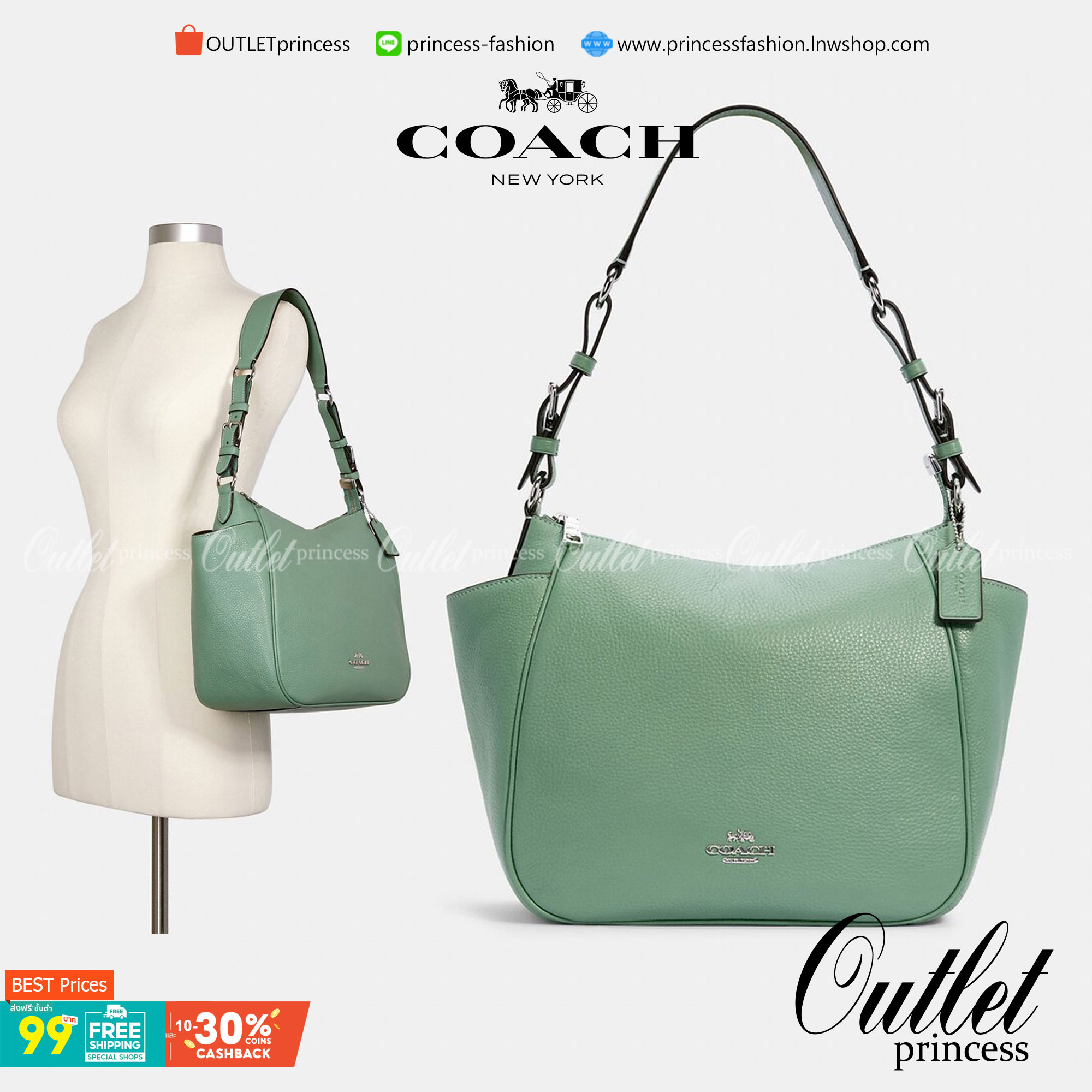 สินค้าออกใหม่ พร้อมคอลเลคชั่นสีใหม่ล่าสุดค่ะ! COACH RORI SHOULDER BAG ((C2855)) พร้อมส่งที่ไทย สวยก่อนใครแน่นอนค่ะ! กระเป๋าสะพายไหล่ หนังแท้ชั้นดีที่สุด หนังนิ่ม ทรงสวย หลงรักแน่นอนค่ะ