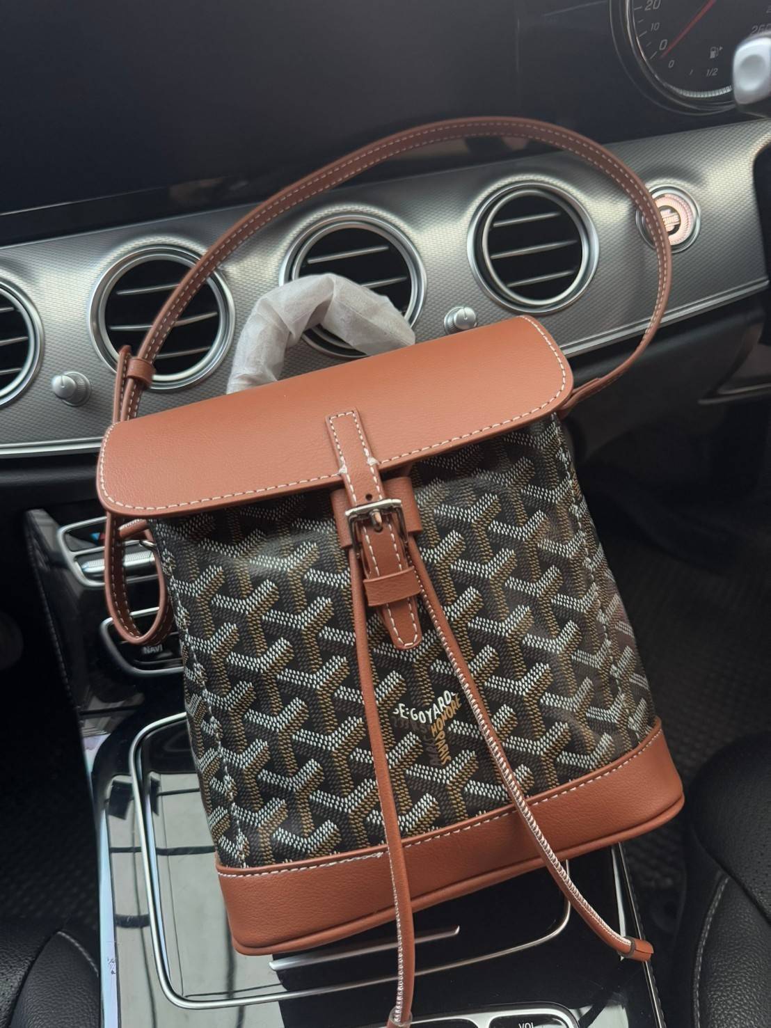 ORI หนังแท้ | Goyard Alpin Mini Backpack กระเป๋าเป้สะพายหลัง ปรับถือหรือสะพายข้างได้อย่างลงตัว ที่สามารถทำให้เป็นหลายรูปแบบ