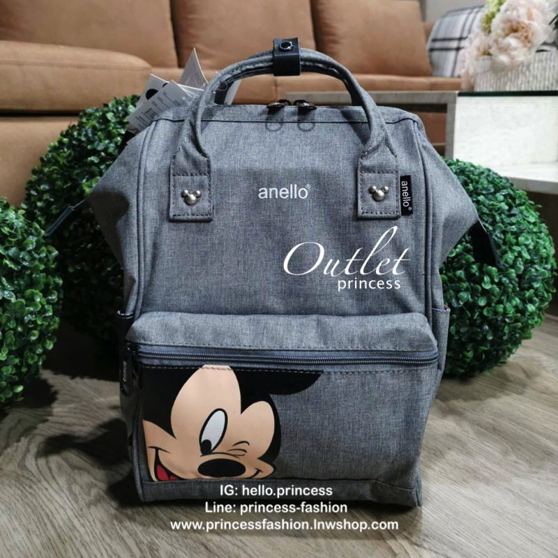ส่งความน่ารัก! ANELLO x Disney Collection MINI DT-G006 กระเป๋าสะพายเป้ Limited คอลเลคชั่นดิสนีย์ขนาดมินิกำลังดี วัสดุ Polyester100% ด้านหน้ามีโลโก้และช่องซิป ด้านหน้าและด้านข้างพิมพ์ลายมิกกี้โดดเด่น มี Pocket ใส่ขวดน้ำซ้ายขวา ด้านหลังมีช่องซิปสะดวกใช้ภายใ