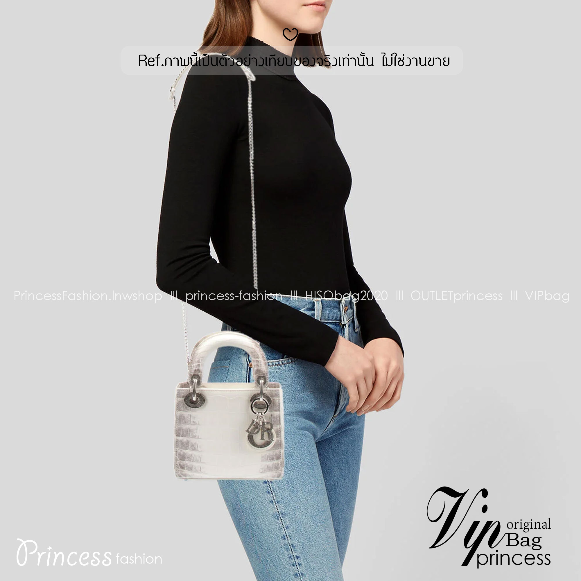 DIOR Lady Himalayan Crocodile Bag กระเป๋าเลดี้ดิออร์รุ่นลิมิเต็ด หนังลายจระเข้สวยหรูดูแพงที่สุด ควรมีที่สุดเลยค่าสาวๆ งานจริงสวยกริบใบมินิน่ารัก ปังสุด ราคาสุดคุ้มค่า