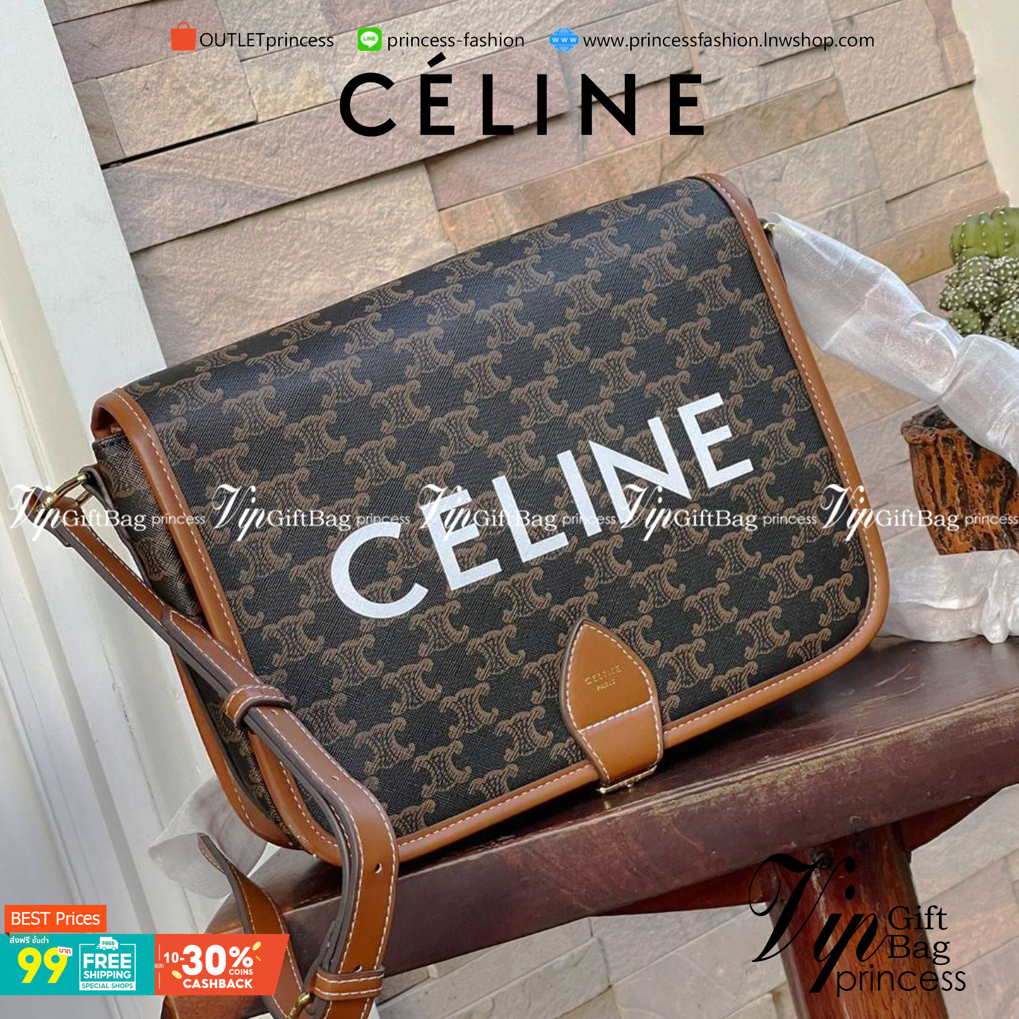 VIP 】Celine Messenger Folco Bag in Triomphe Canvas โดดเด่นไม่เหมือนกับลวดลายแคนวาสที่เป็นเอกลักษ์แบรนด์แบบไม่เหมือนใครให้ด้วยความเรียบหรูดูทางการ เพิ่มความภูมิฐานให้กับคุณอย่างลงตัวเลยทีเดียวสำหรับกระเป๋าทรงแนวนอน ซึ่งเป็นกระเป๋าที่ได้รับความนิยมอย่างมาก 