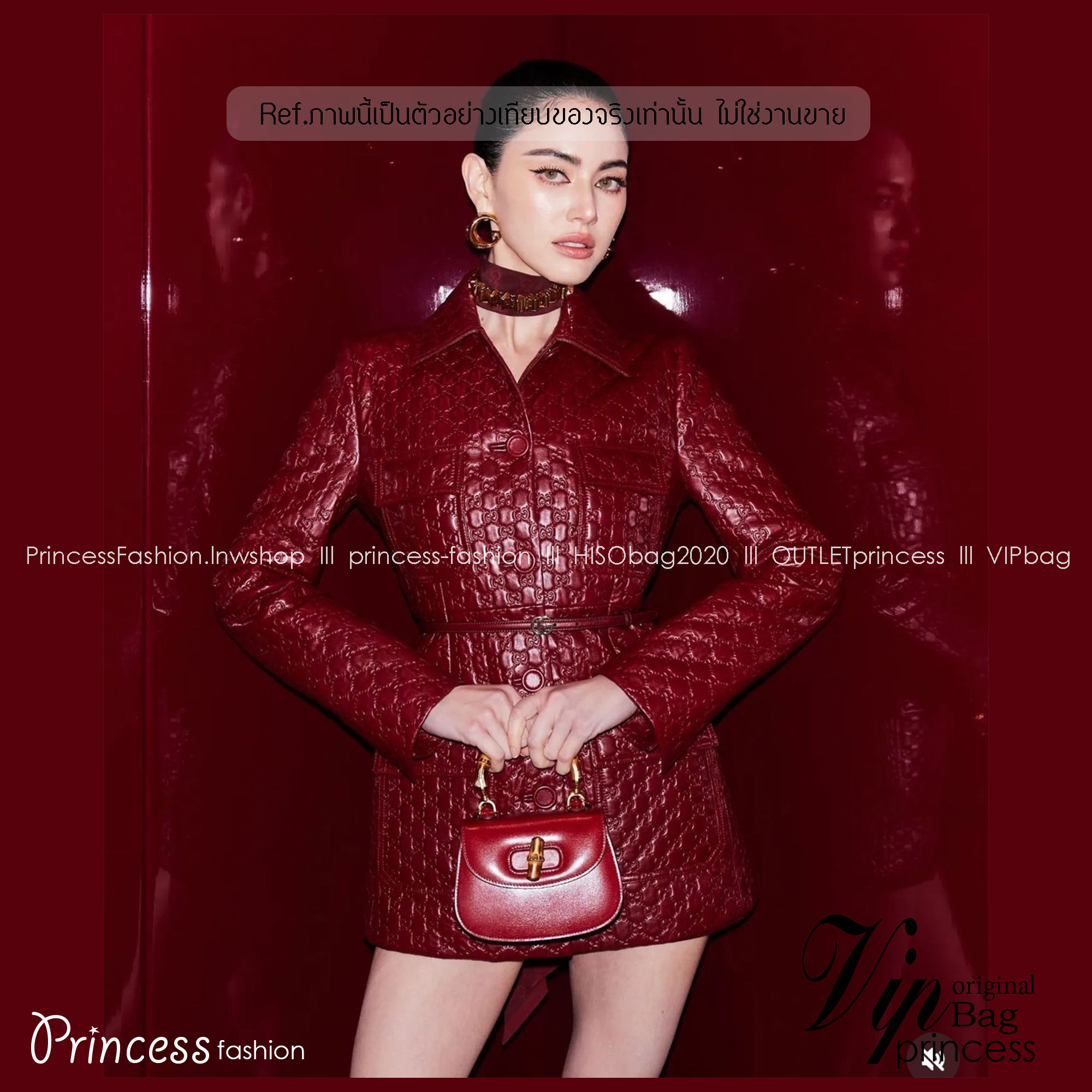 GUCCI BAMBOO 1947 TOP HANDLE BAG กระเป๋าถือ/สะพาย มือจับลายไม้ไผ่หรูหรา เกรดออริ สลับแท้ 1:1 ใช้งานต่างประเทศได้