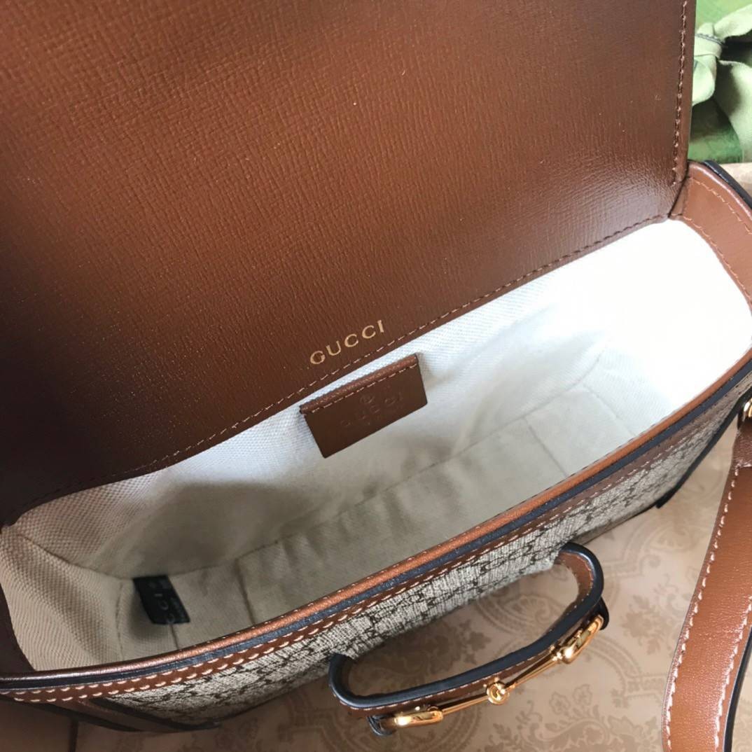 Gucci Horsebit 1955 mini bag GG Supreme in canvas พร้อมส่ง เกรดท็อปออรินอล งานเหมือนสุด หนังแท้ สวยงามตามรูป