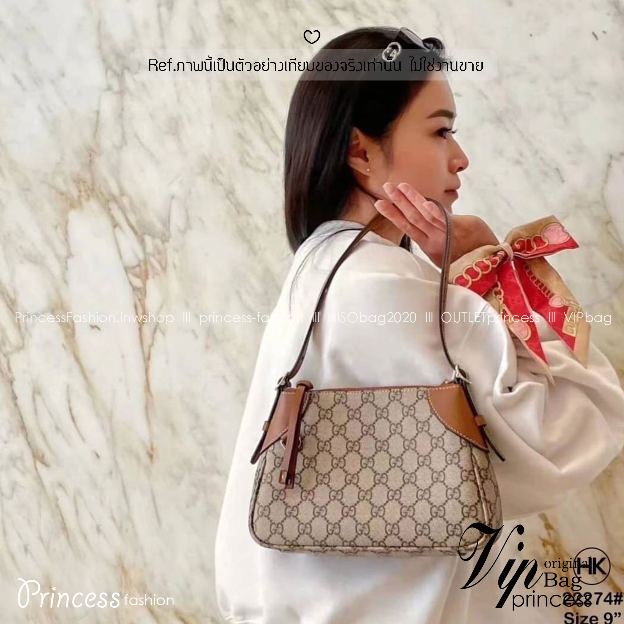 GUCCI GG Emblem small shoulder bag กระเป๋าสะพายคอลใหม่ทรงพอช ได้รับแรงบันดาลใจจากโลกแห่งการขี่ม้าดีไซน์คลาสสิคคงความเอกลักษณ์ สะพายไหล่ได้อย่างสง่างาม ขนาดน่าใช้มากๆ