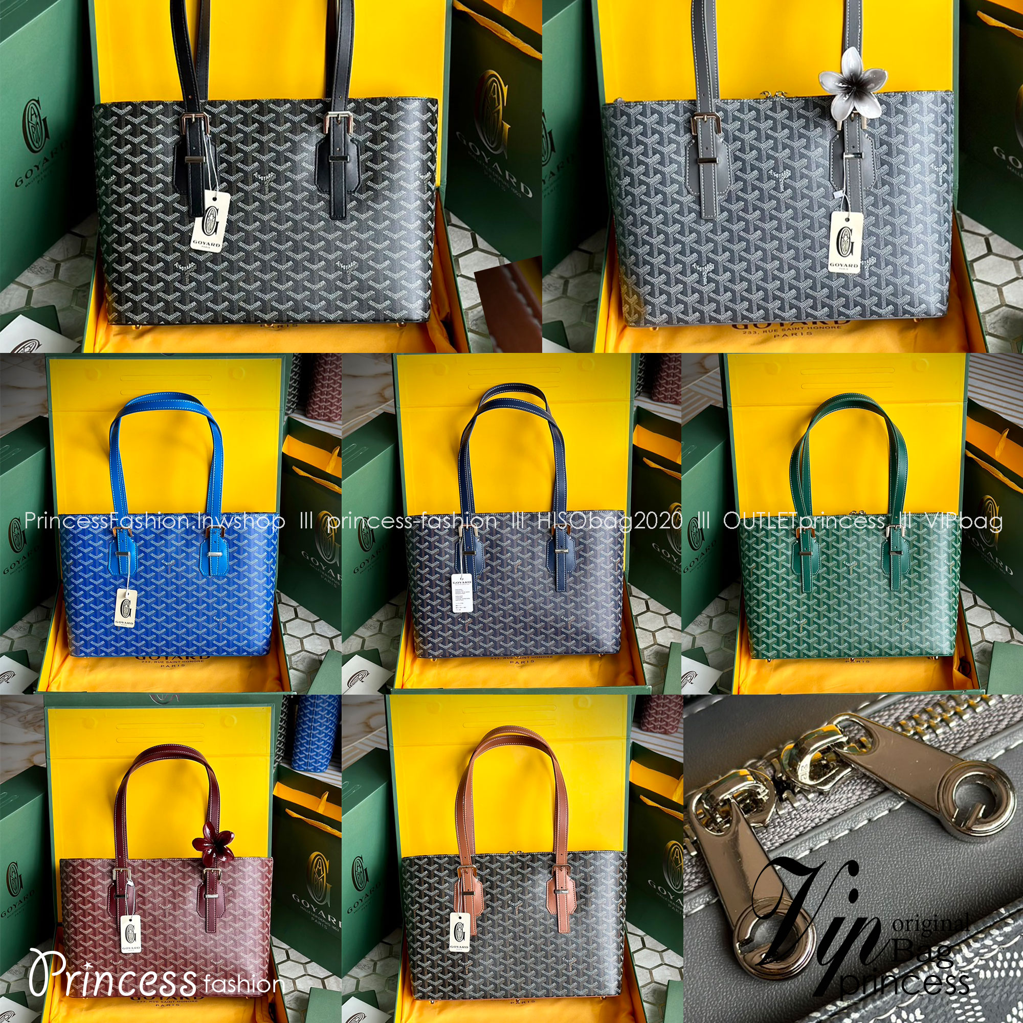 GOYARD Goyardine Sac Marie Galante MM / GOYARD Tote Bag กระเป๋าทรงโท้ทจุของได้เยอะ งานสวยเนี๊ยบ เกรดออริ สลับแท้ 1:1 ใช้ต่างประเทศได้