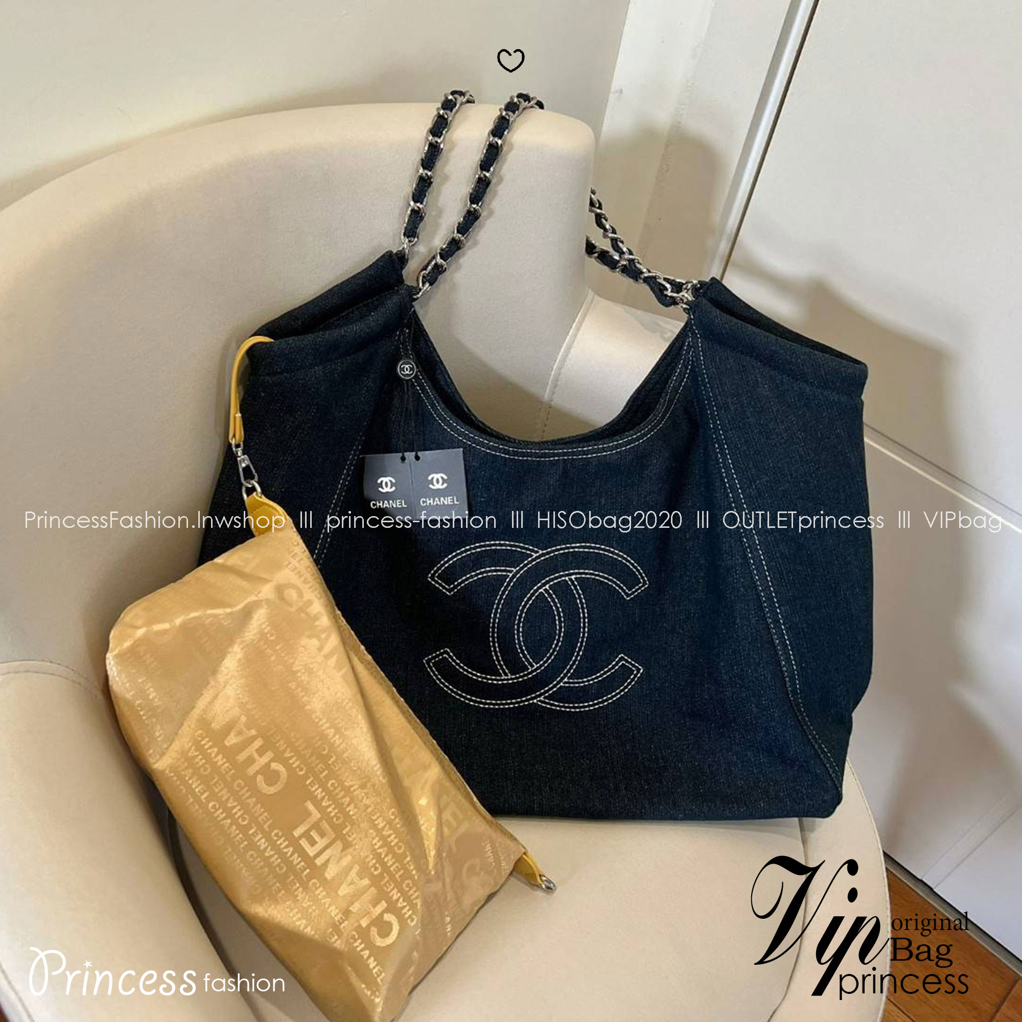 Chanel Blue Denim XL Coco Cabas Tote / CHANEL DENIM SHOULDER BAG กระเป๋าทรงช็อปปิ้งโท้ทใบใหญ่ เอาใจสาวๆสายแบกกันค่ะ กับรุ่นยีนส์ สุดวินเทจ 🧡 เกรดท็อปไฮเอน ใช้งานต่างประเทศได้