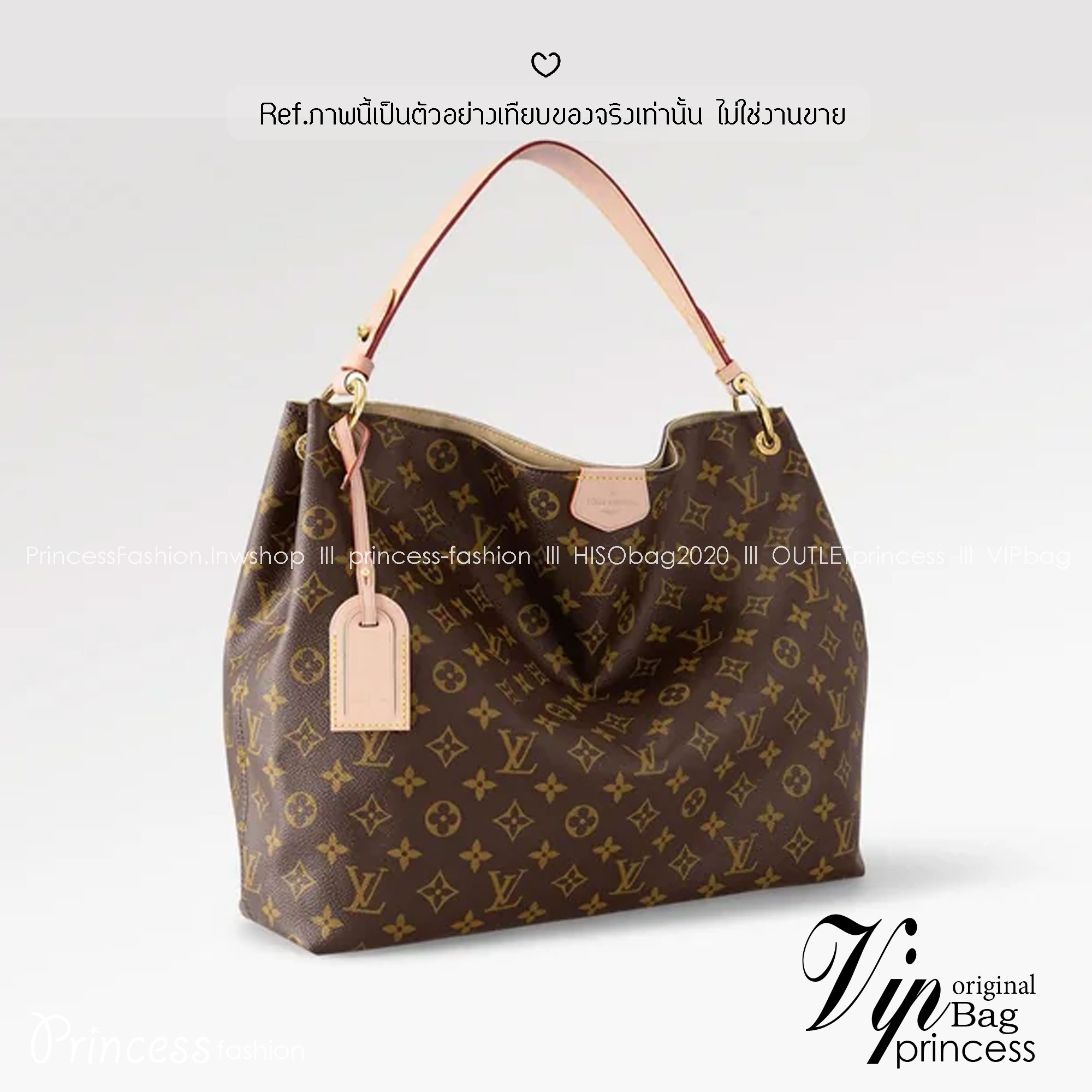 LV Graceful MM Monogram Canvas กระเป๋าสะพายทรงโท้ทใบใหญ่จุใจ จุของได้แบบสบายๆ ดีไซน์ใหม่เรียบหรูดูแพง ที่ฮอตที่สุดในตอนนี้ สะพายไปเที่ยวต่างจังหวัดคือดีงามมากจ้า