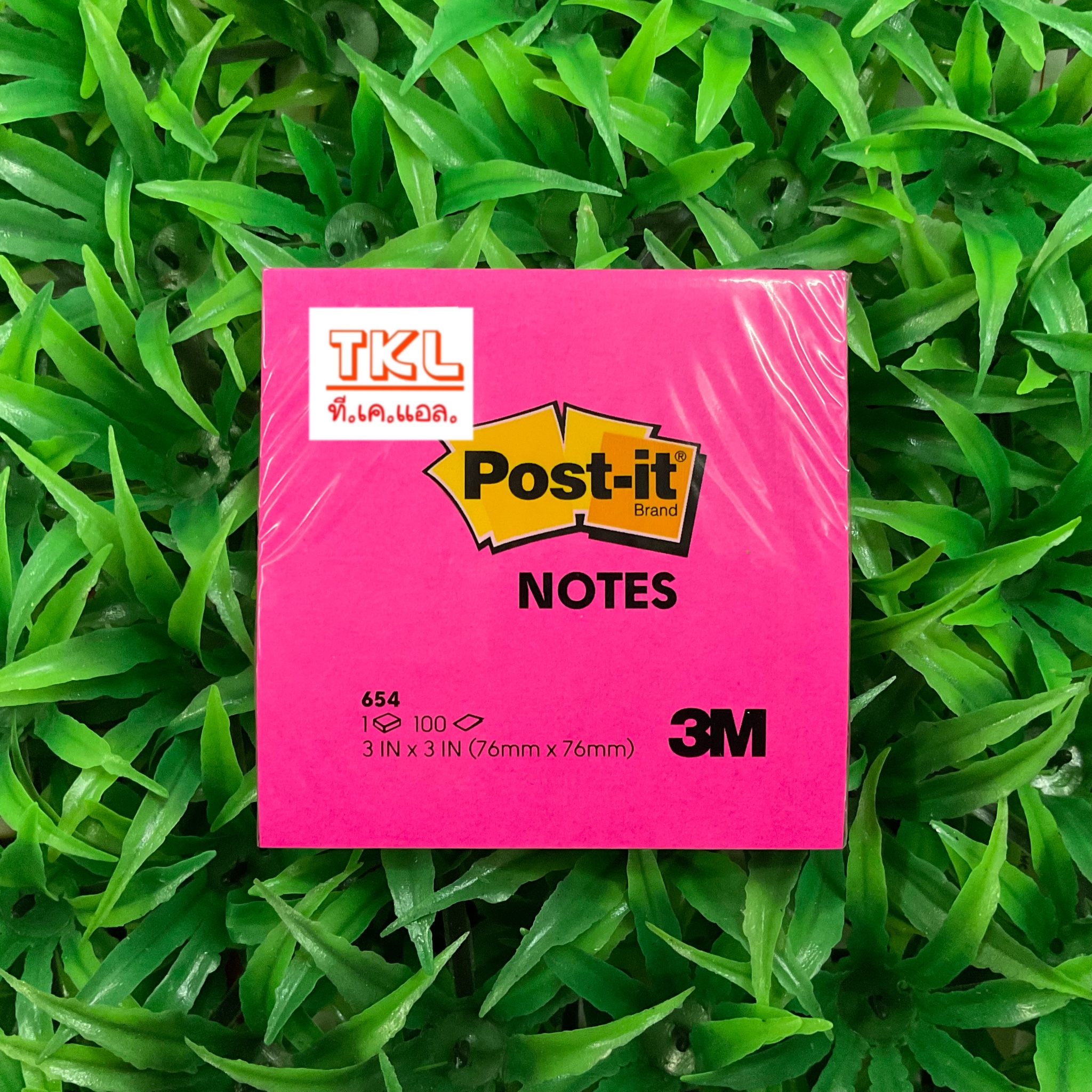 กระดาษโน๊ตกาวในตัว Post-it 3x3 นิ้ว สีนีออน #654 SD7702218 100 แผ่น