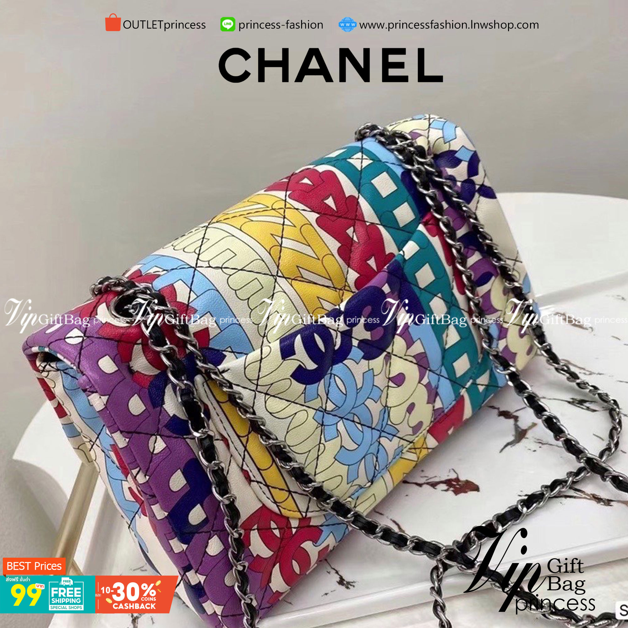 VIP 】CHANEL CLASSIC VINTAGE รุ่นเข้าใหม่ พิมพ์ลายแน่นมากกก ต้อนรับปีใหม่ ด้วยโทนสีสดใส ดีไซน์ยอดนิยมหนังสวยอยู่ทรงดูแลรักษาง่าย งานอะไหล่ทองเพิ่มความหรูหรา พร้อมส่งที่ไทยราคาสุดคุ้มห้ามพลาด!