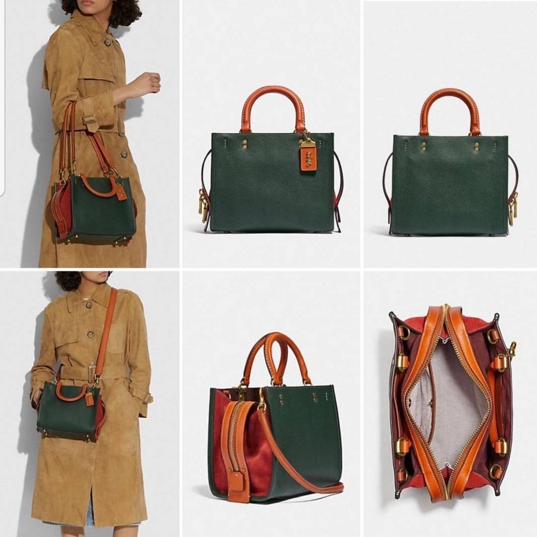 OUTLET 】COACH ROGUE 25 IN COLORBLOCK (C5575) ที่สุดแห่งความหรูหรา สุดคลาสสิค 🌺กระเป๋าหนังแท้คุณภาพเยี่ยม สัมผัสนิ่มละมุนจนต้องหลงรัก ด้านข้างเพิ่มความสวยเก๋ด้วยหนังกลับ อยู่ทรงสุดสวย น่าใช้ น่ามอง จนใครๆต้องเหลียวหลังตาม//ด้านในมี 2 ช่องกว้าง กับอ