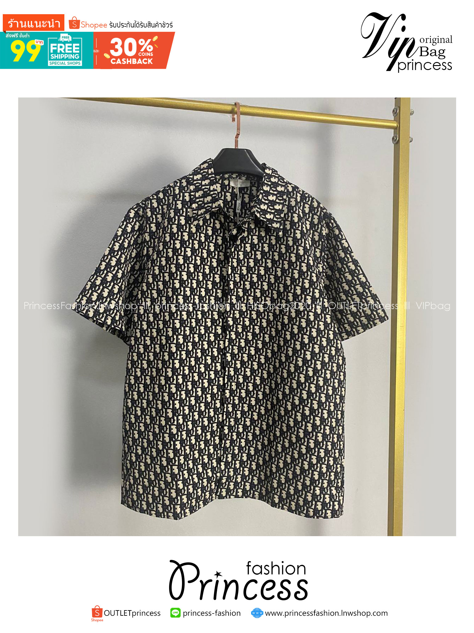 พร้อมส่ง DIOR Shirt เสื้อเชิ้ตดิออร์ เกรดออริ สลับแท้ 1:1 ใช้ต่างประเทศได้