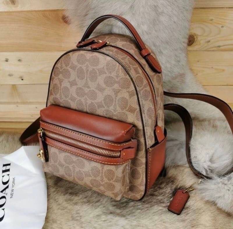 LARGE ของแท้ 💯% Coach Campus Backpack 23 In Signature Canvas