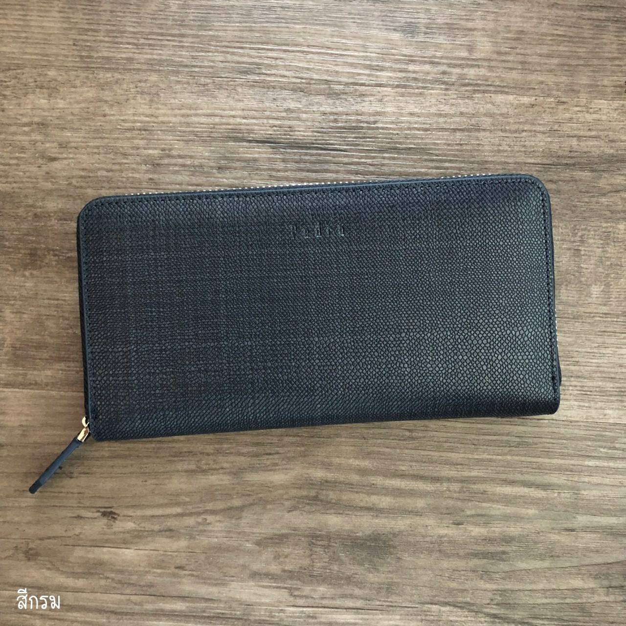 กระเป๋าสตางค์ใบยาว PEDRO เปิด - ปิดกระเป๋าด้วยซิปรอบ ด้านในมีช่องใส่บัตรหลายช่อง ช่องใส่ธนบัตรและช่องซิปใส่เหรียญ จะมอบเป็นของขวัญหรือใช้เองก็แนะนำเลยค่ะ