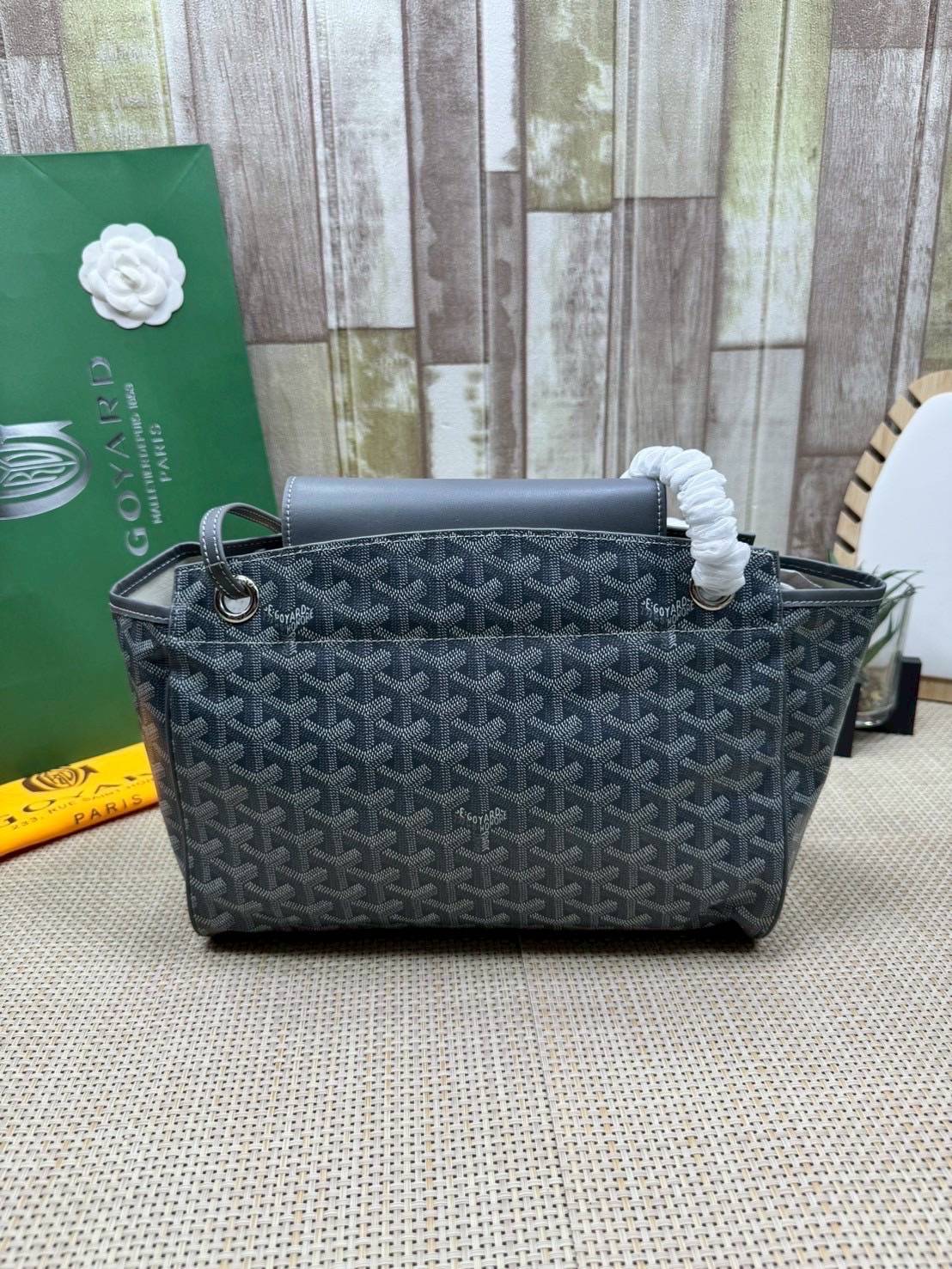 ORI หนังแท้ | GOYARD Rouette Souple Bag 30cm กระเป๋าสะพายแบรนด์หรูสัญชาติฝรั่งเศส สะท้อนถึงความเบา ความยืดหยุ่น คือการแสดงออกถึงแก่นแท้ของโมดูลาร์ของ Maison