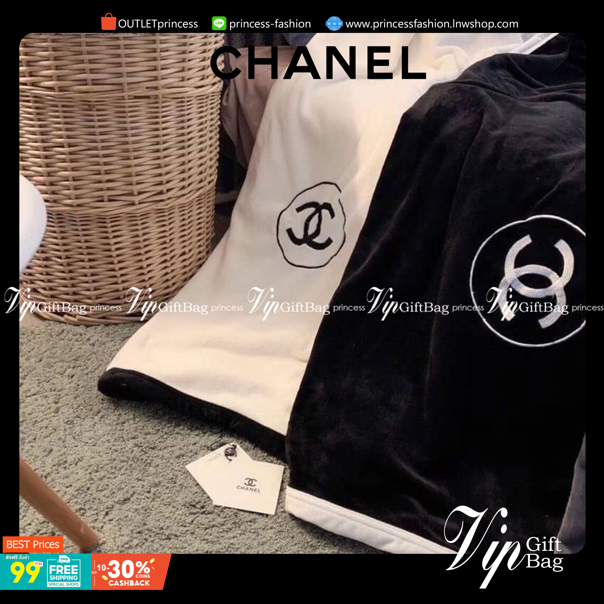 VIP GIFT 】Best Gift! Chanel Blanket พร้อมส่งไอเท็มแนะนำ ผ้าห่มนุ่มนิ่ม ขนปุยๆๆ สบายผิวมาก เนื้อผ้านิ่มฟูนุ่มใช้ได้ทุกโอกาส ขนาดกำลังดี พกพาสะดวก สามารถพกไว้ใช้ในรถ ใช้ในออฟฟิศได้ จะซื้อใช้เองหรือมอบเป็นของขวัญก็ดูดีพร้อมส่งที่ไทย ราคาสุดคุ้มไม่ต้องรอพรีฯ