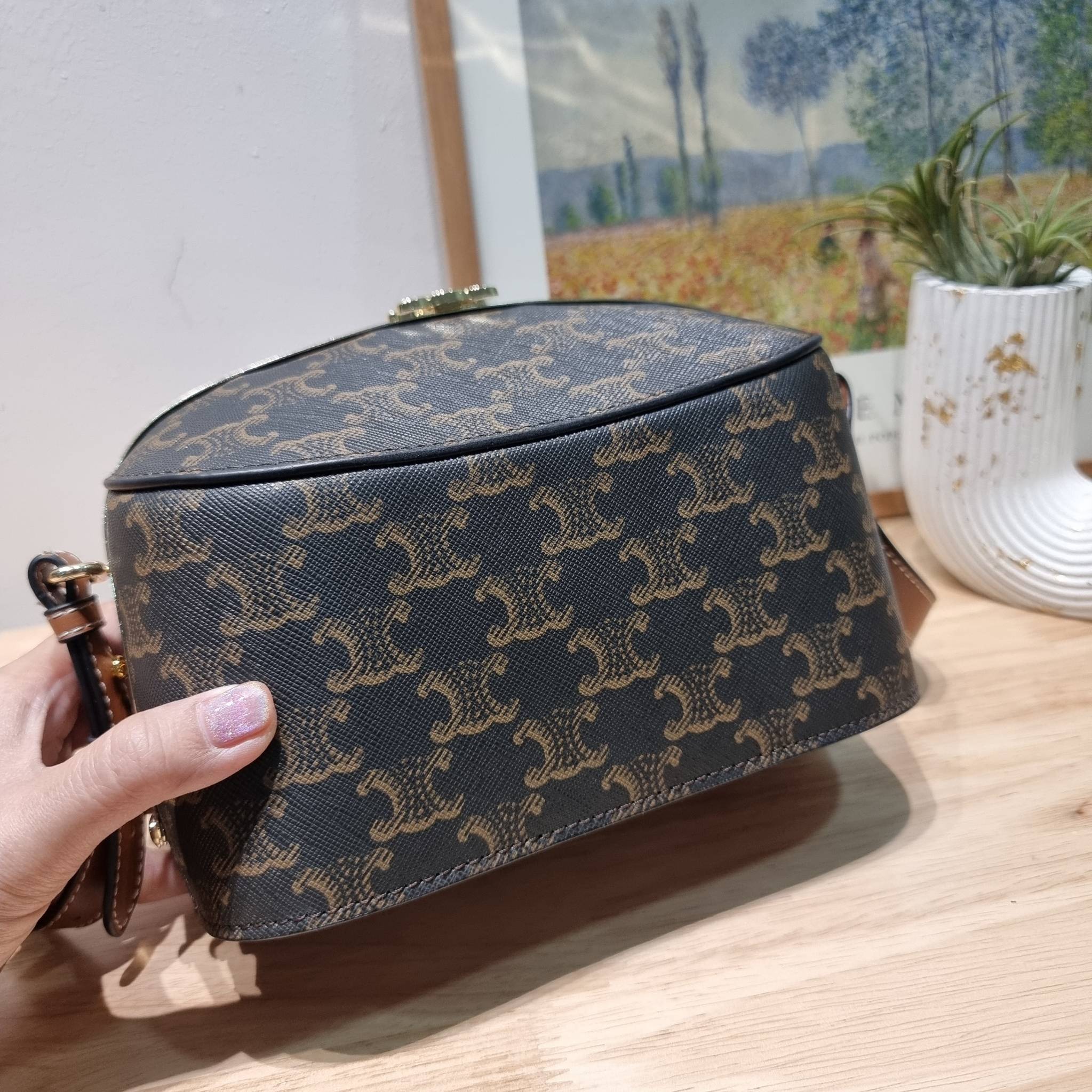 Celine Lunch Box Bag / CELINE BOX BAG IN TRIOMPHE CANVAS สุดปัง กับกระเป๋าทรงกล่อง ดีไซน์ยูนีค ไม่ซ้ำ วัสดุหนังแคนวาส เปิด-ปิดด้วยอะไหล่ขัดแน่นหนา