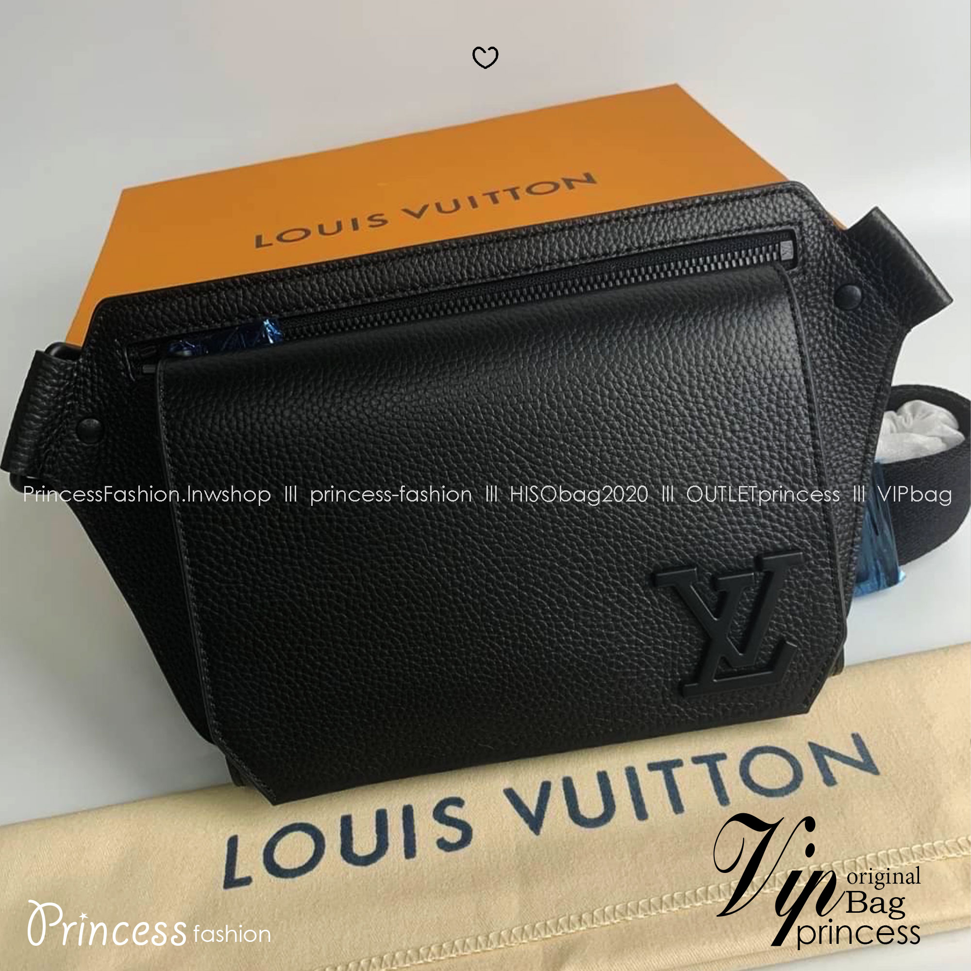 LV Takeoff Sling Bag Black grained leather / LV Belt Bag กระเป๋าสะพาย/คาดอก หนังแท้ ดีไซส์ร่วมสมัย สีดำสุดคลาสสิก สง่างามตลอดกาล มีไว้ไม่มีเอาท์ ท่านชายควรมีมากค่ะ เกรดท็อป ออริ เทียบแท้ 1:1 เกรดดีสุด