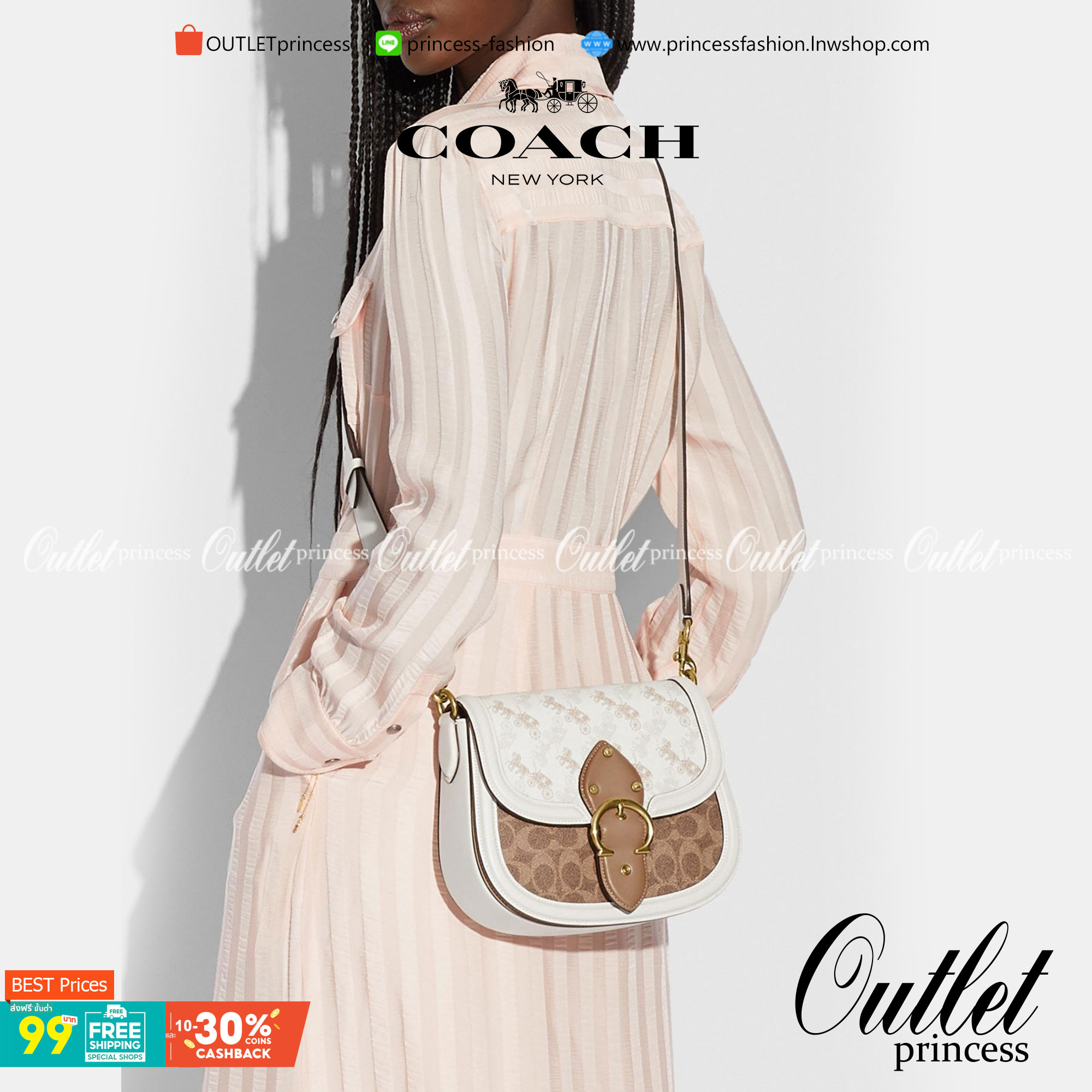 COACH 0745 Printed coated canvas and glovetanned leather