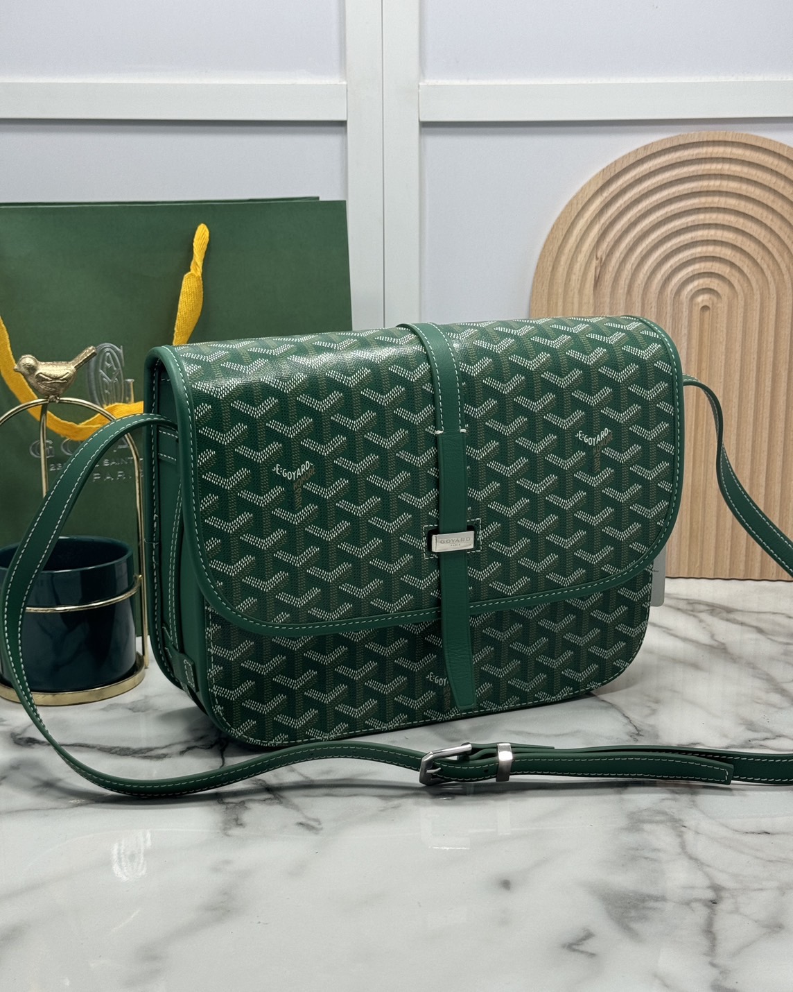 ORI | สลับแท้ GOYARD Belvedere MM Bag 29cm กระเป๋าสะพายทรงแมสเซ็นเจอร์แบรนด์หรูสัญชาติฝรั่งเศส หนังแท้ แคนวาสแท้อย่างดี