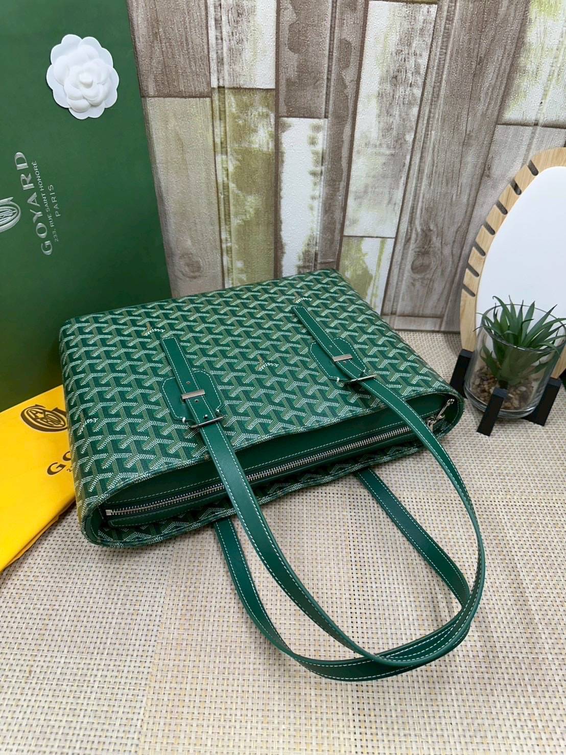 7 สี ORI หนังแท้ | GOYARD Goyardine Sac Marie Galante 35cm / Goyard Tote Bag กระเป๋าสะพายทรงโท้ท พร้อมหูจับใช้งานง่าย ภายในโล่งกว้าง หรูหราลงตัว