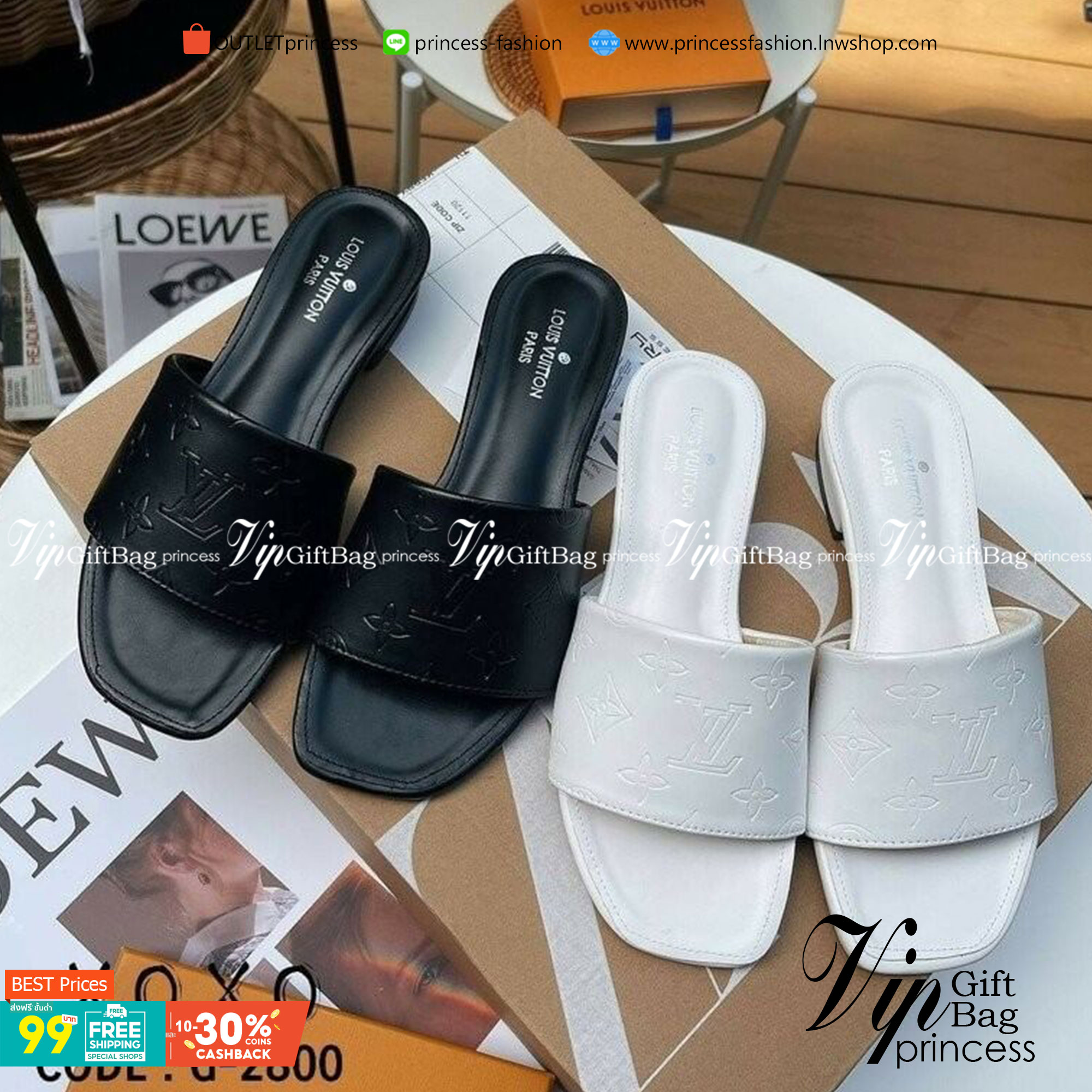 Louis Vuitton งานสวม งานปั๊มลึก โลโก้แบรนด์ มีส้นเล็กน้อยกำลังใส่สบาย งานชนช้อป ตอยนี้เลยคะ วัสดุหนังนุ่ม