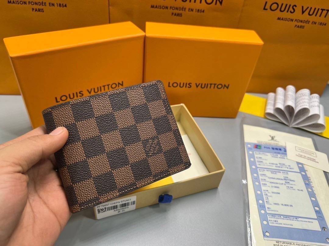 ORI หนังแท้ | LV Multiple Wallet / LV Short Wallet / LV Amerigo Wallet กระเป๋าสตางค์ใบสั้น กระเป๋าสตางค์ผู้ชาย