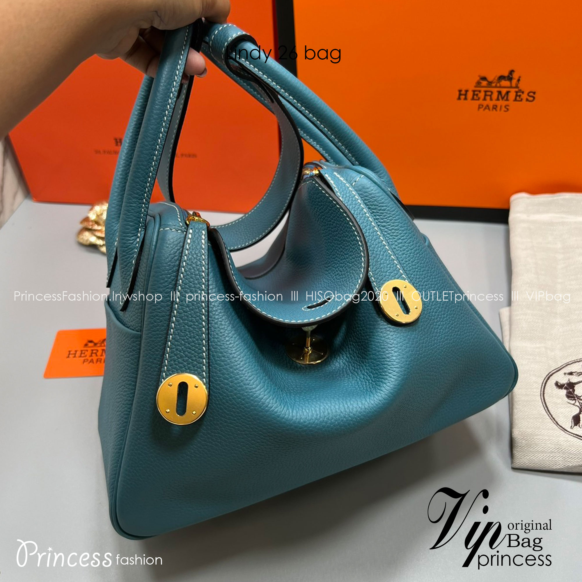 พร้อมส่ง 15 สี HERMES Lindy 26 bag กระเป๋าทรงโท้ทหนังสวยอย่างดี เอกลักษณ์ของความเรียบหรูไฮคลาสอย่างสมบูรณ์แบบ เกรดออริ สลับแท้ งานสวยตามรูป ใช้งานต่างประเทศได้