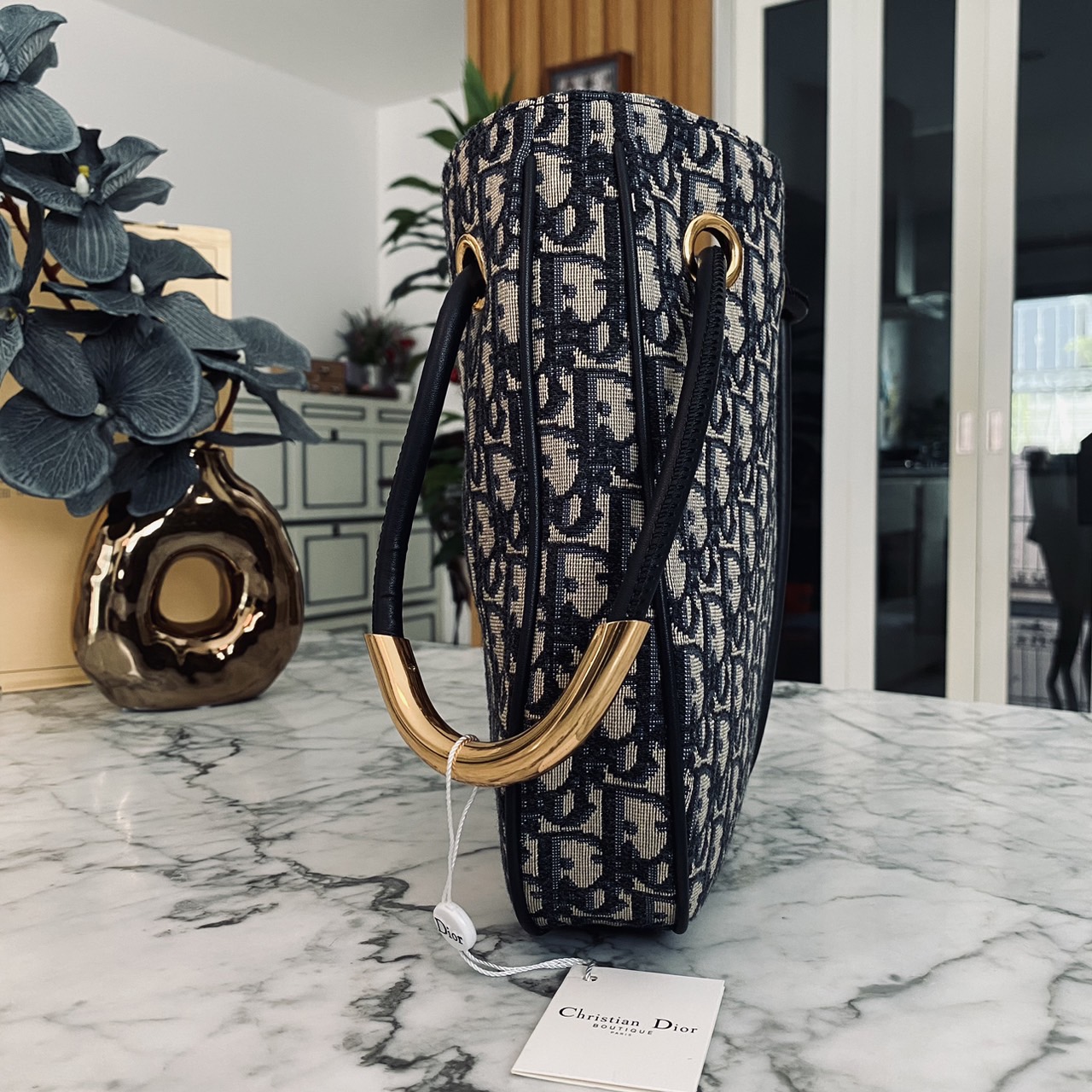 Medium Dior Nolita Bag Blue Dior Oblique Jacquard กระเป๋าสะพายทรงโท้ทรุ่นใหม่ New for Fall 2024 งานผ้าทอลายแบรนด์อย่างปราณีต สวยหรูเป็นเอกลักษณ์ตามแบบฉบับแบรนด์