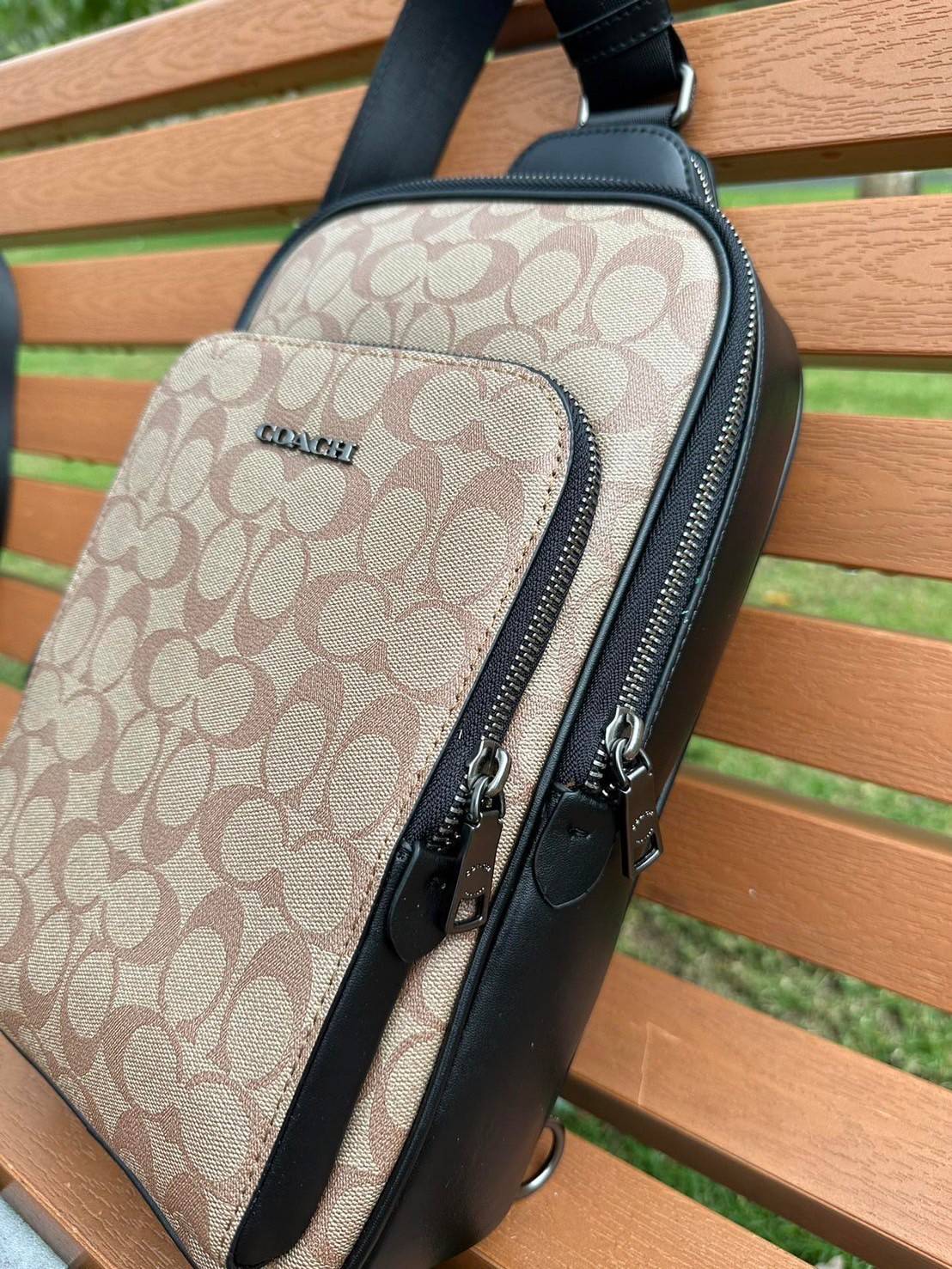 พร้อมส่ง 4 สี COACH Ethan Pack In Signature Canvas / COACH GRAHAM PACK กระเป๋าคาดอก 🧡 เกรดท็อปออริจินอล 1:1 สลับแท้ เกรดดีสุด ใช้งานต่างประเทศได้