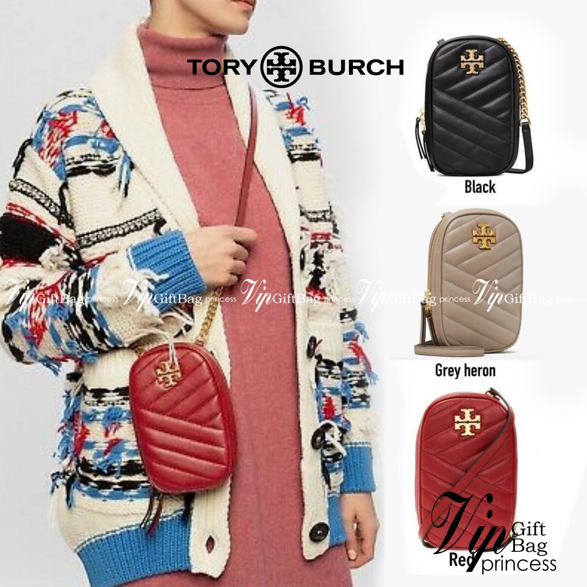 Tory burch kira chevron n/s crossbody bag กระเป๋าสำหรับใส่มือถือหรือของจุกจิกต่างๆ ได้กลายมาเป็นแฟชั่นสุดร้อนแรงแห่งปี คอลเลคชั่นนี้ออกมาเพื่อเอาใจสาวๆโดยเฉพาะ สีสันสุภาพเพื่อให้แมทช์กับสีสันของเสื้อผ้า ได้ง่าย ภายในยังสามารถแบ่งสันปันส่วนไว้สำหรับใส่บัตร