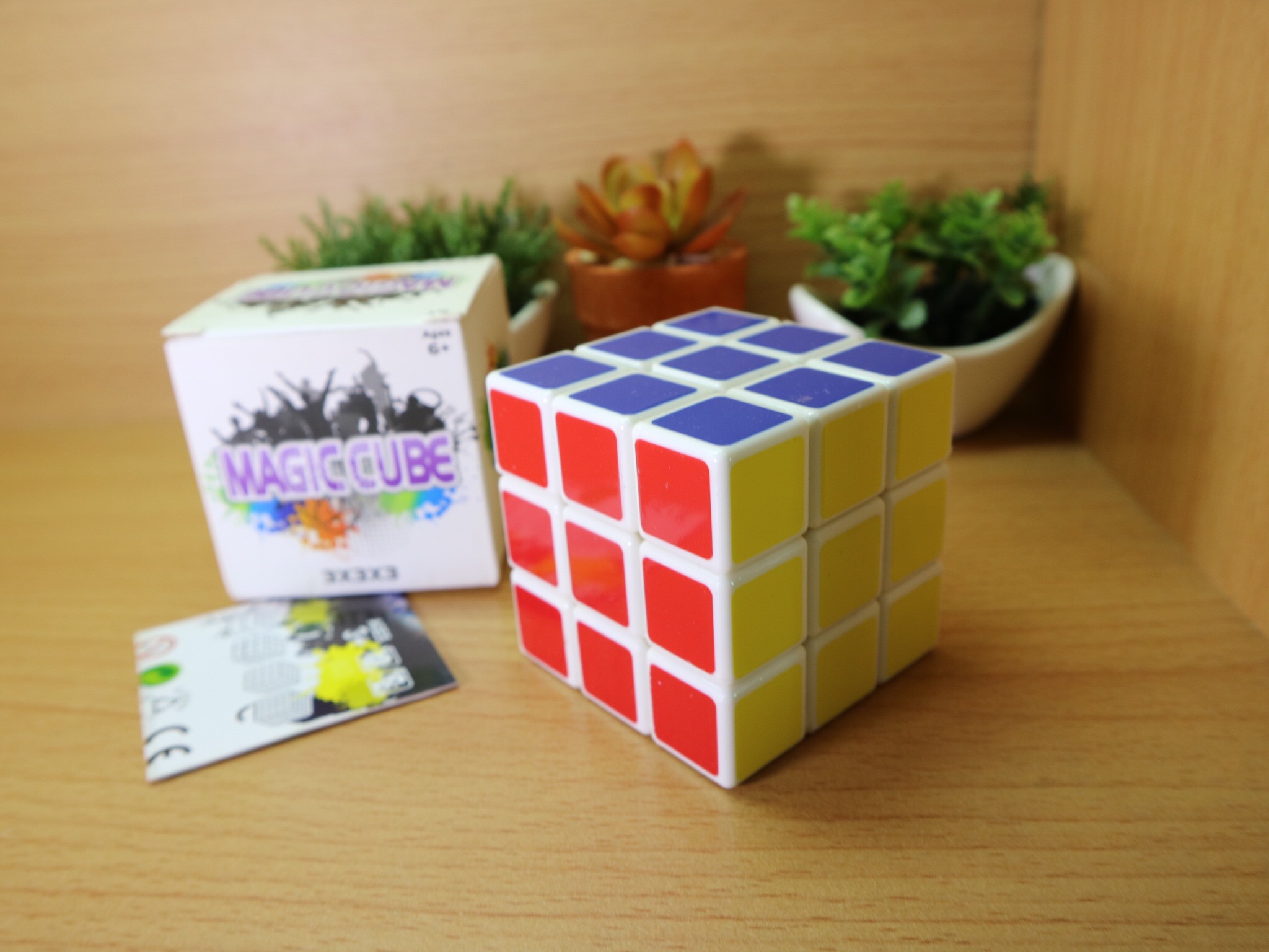 รูบิิค3x3 สี่เหลี่ยมขอบขาว Magic cube