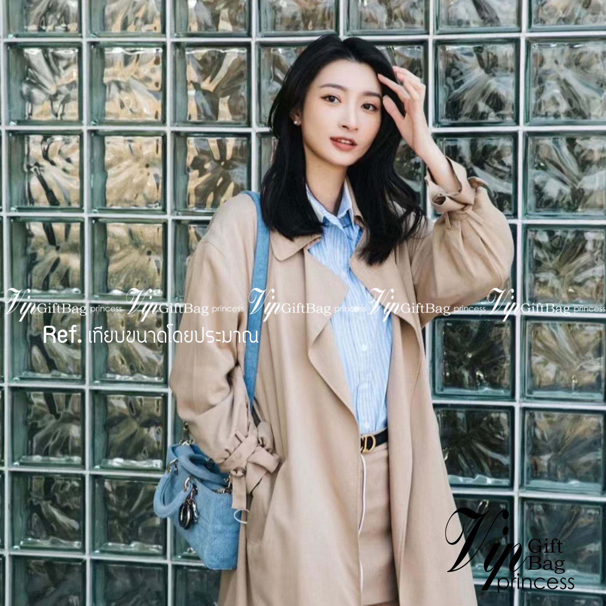 DIOR D-Joy Bag Cannage Denim / Dior Lady Bag กระเป๋าสะพายดิออร์ใบนี้คือราชนิกุลมากแม่ความเลดี้ดิออร์ที่เกินต้าน งานชนช้อปปังสุด ถือสลับแท้ไม่โป๊ะแน่นอน ราคาเบาสุด ภาพถ่ายจากงานจริง สวยเหมือนในรูป พร้อมส่งที่ไทย