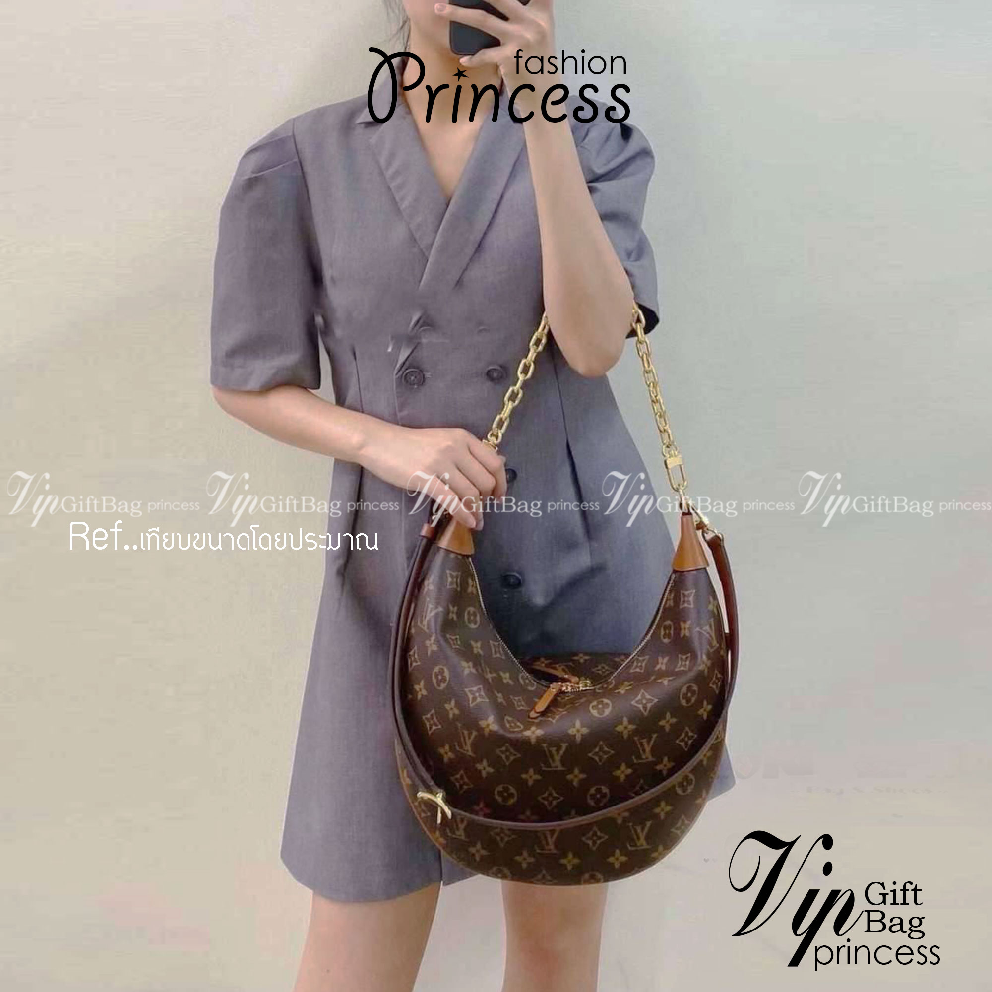 LV Loop Hobo Monogram Canvas - Handbags 11" สุดยอดเดอะเบสท์ไอเท็ม ต้องยกให้เลย กับกระเป๋าสะพายใบใหญ่ สวยหรู ดูแพงมาแต่ไกล ยังคงคลาสสิค ผู้ดี หรูหรา ขนาดกำลังพอดี ใส่โทรศัพท์ได้ทุกรุ่น วัสดุหนังแคนวาสคุณภาพ ด้านหน้ามีช่องซิปแยก สายสะพายมีมาให้ถึง 2 แบ