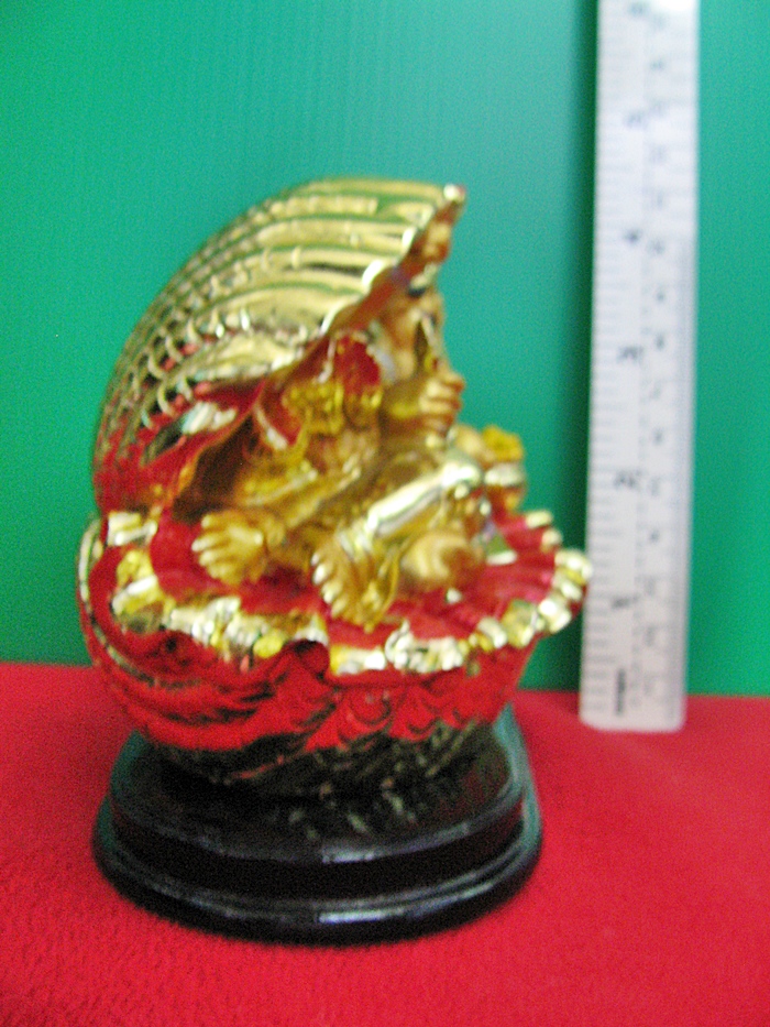 สินค้าหมดค่ะ องค์พระพิฆเนศปางเสวยสุขประทับนอนในหอยกาบ(เป็นปางประทานพรให้สมหวัง)ค่ะ