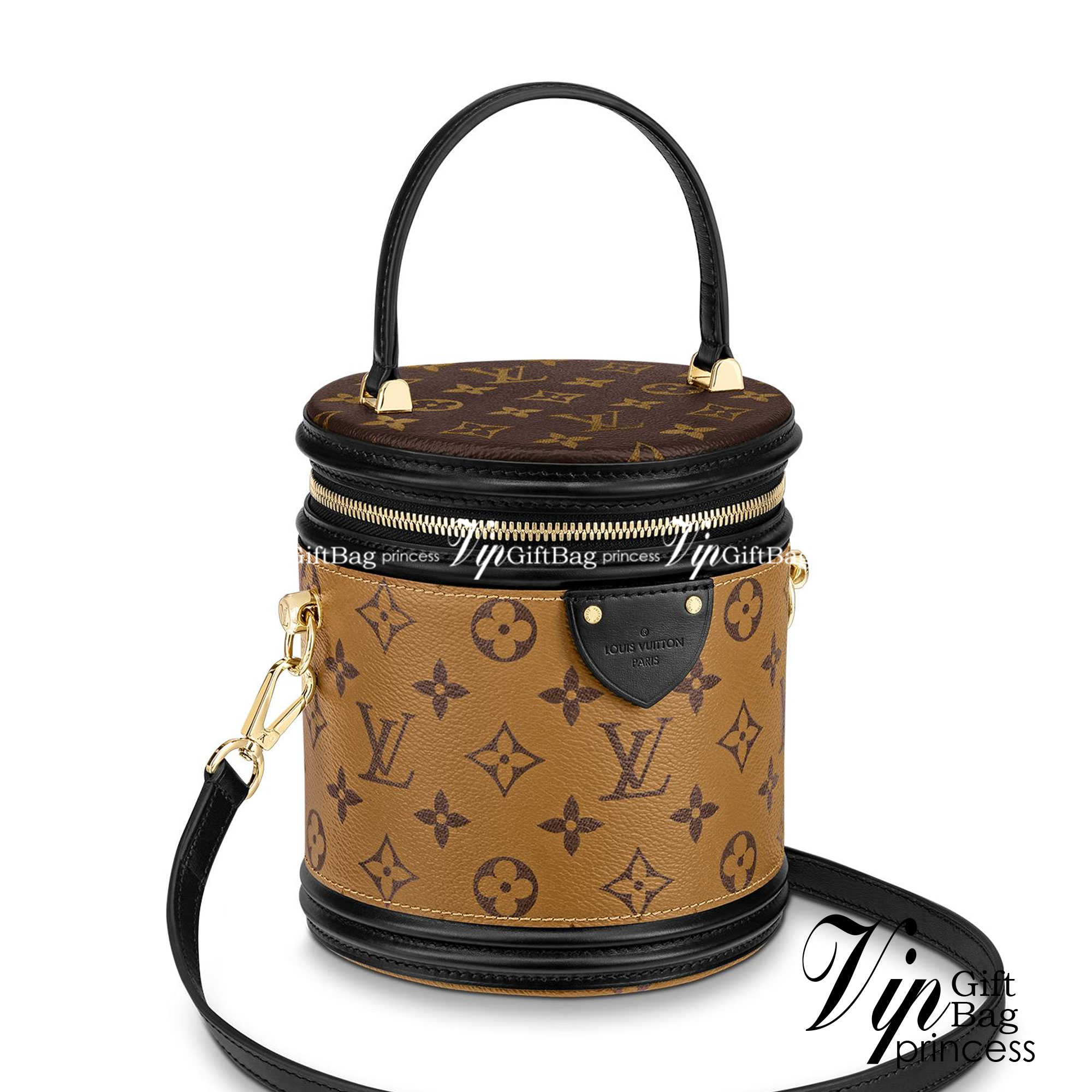 LV Cannes Monogram Reverse Canvas / LV Bucket Bag เกรดใช้งานสลับใบจริงได้ เทพออริจินอล เนื้องานสวยงาม หนังแท้ ภาพสินค้าถ่ายจากงานขายจริงใช้งานต่างประเทศได้