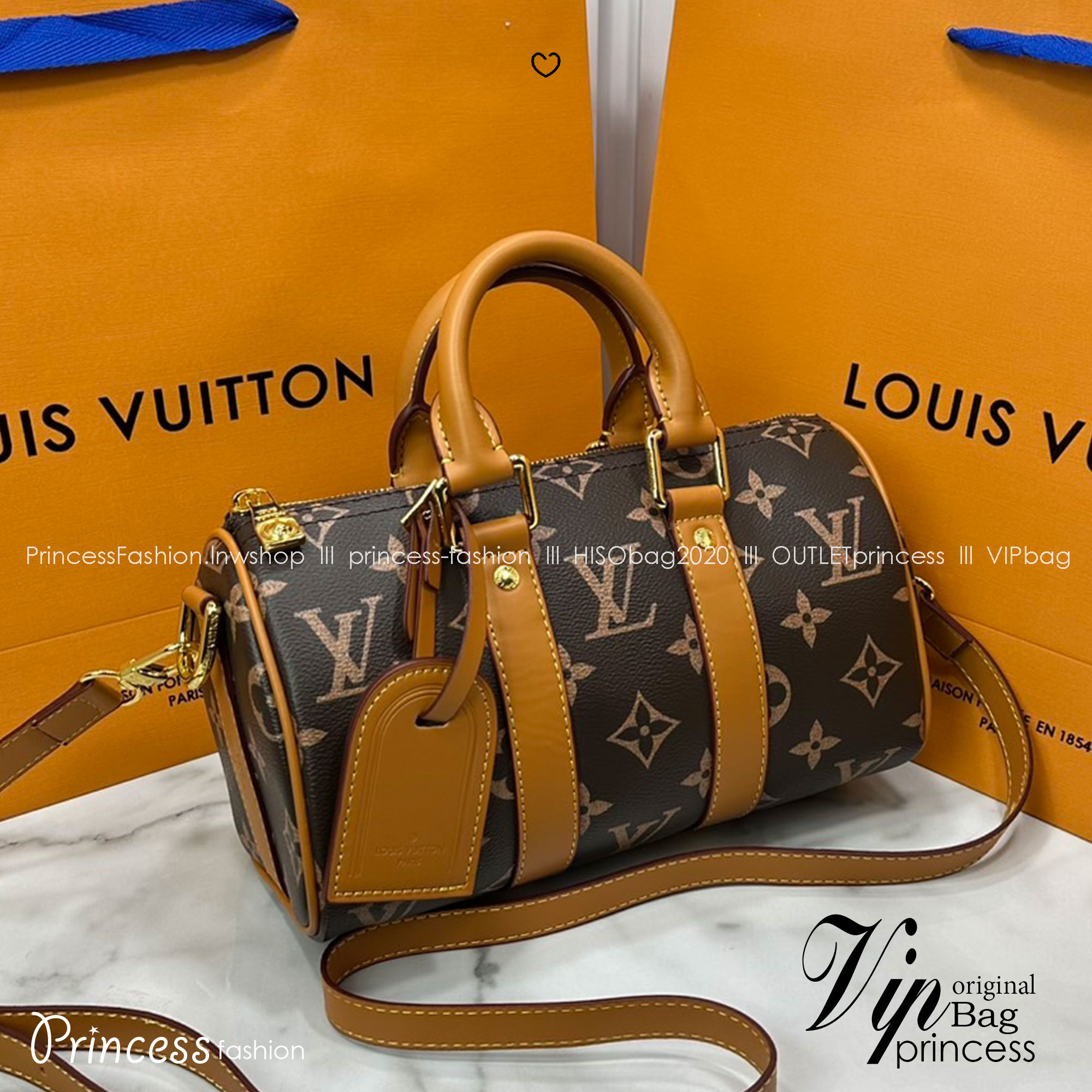 LV Keepall Bandoulière 25 Bag Monogram Canvas กระเป๋าสะพายทรงหมอนวินเทจสุดคลาสสิค ดีเทลเป็นเอกลักษณ์ เรียบหรู