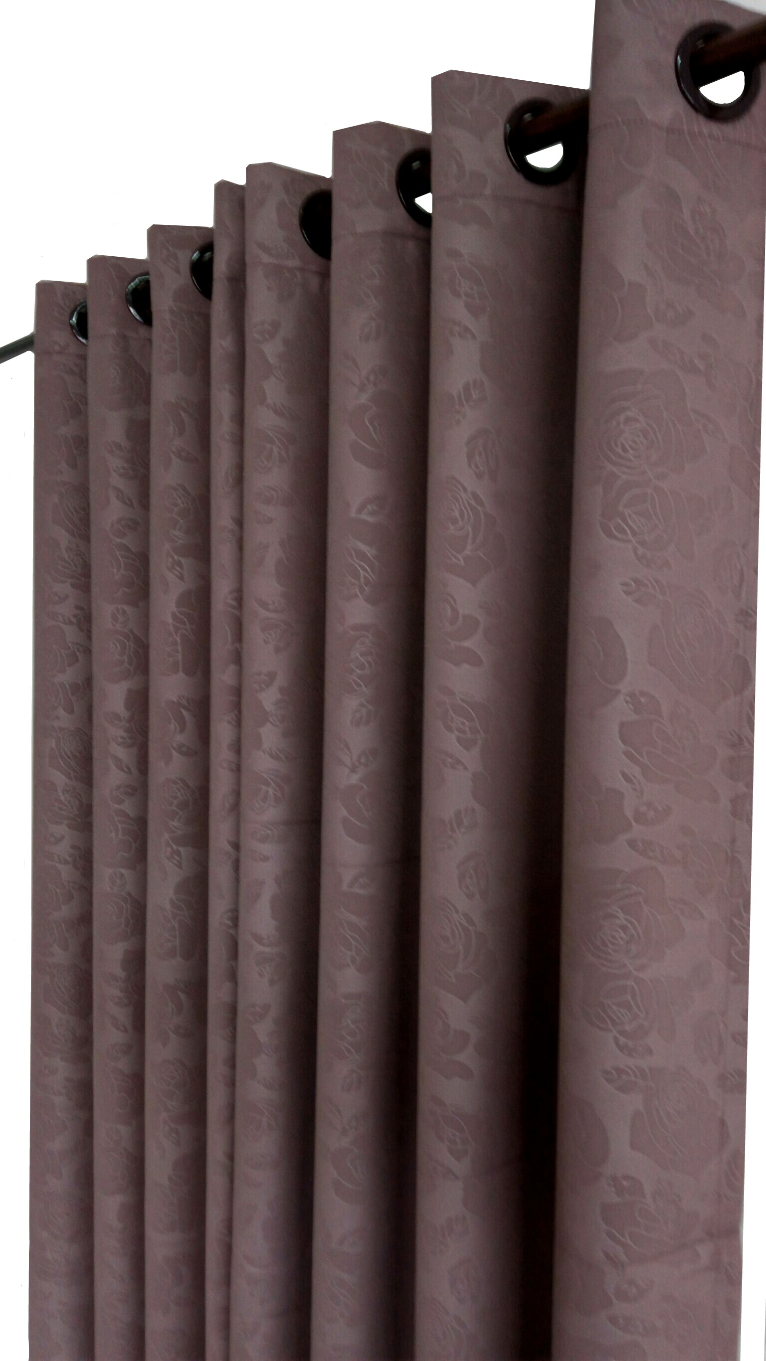 ผ้าม่านประตู ก.270*ส.255ซม./ผืน รุ่นโรซี่ (Rosy) สีโอ้คเข้ม